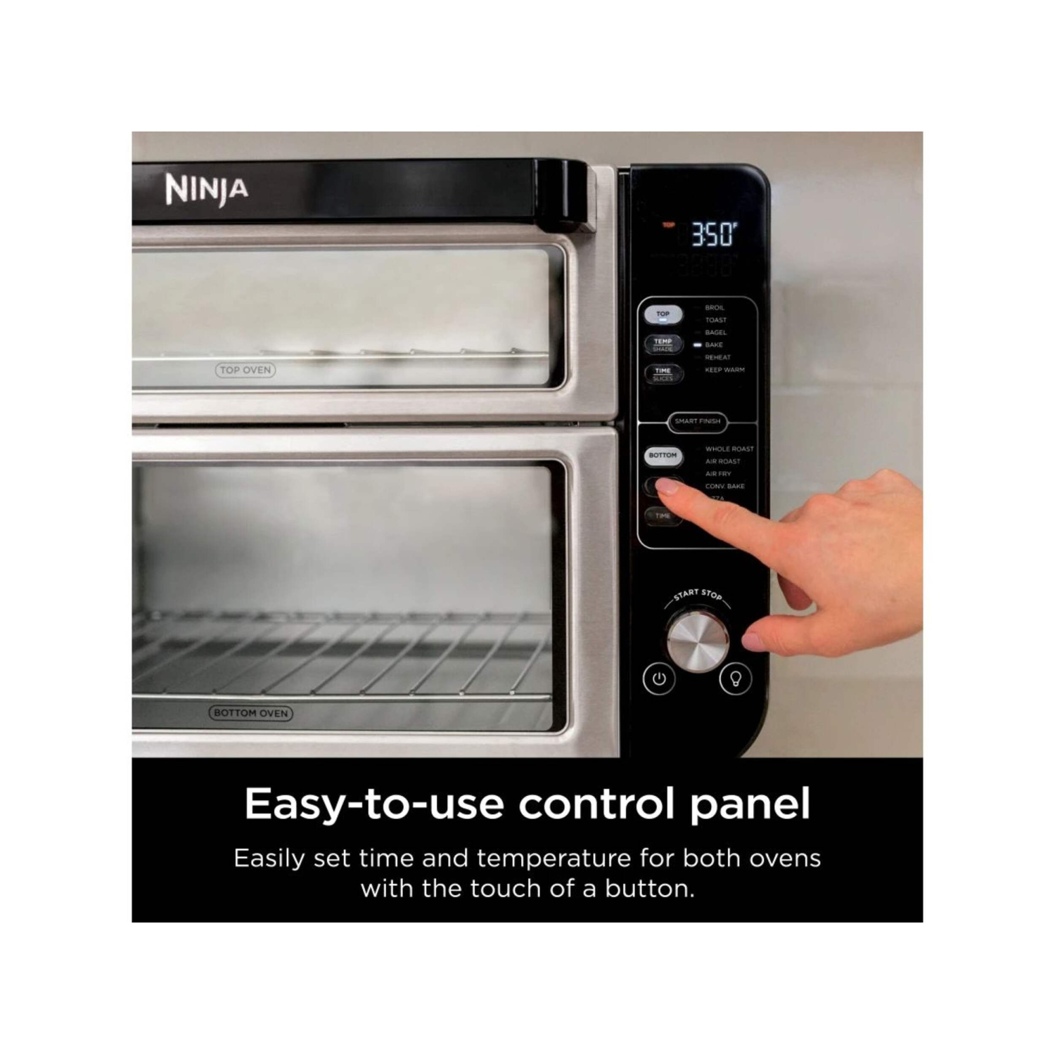 Four électrique à convection de comptoir 12-en-1 à deux portes et friteuse à air chaud avec FLEXDOOR de Ninja