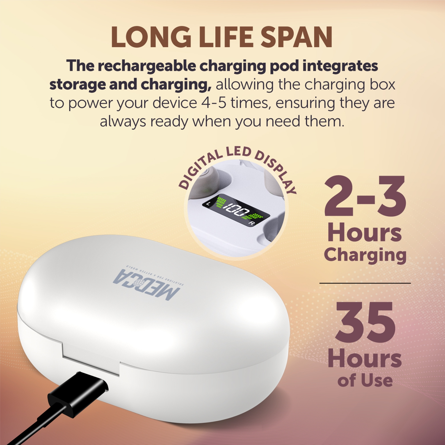 Rechargeable numérique – dispositif ITE et aide au son pour adultes et aînés, MVL, rétroaction intelligente et réduction du bruit, personnel avec