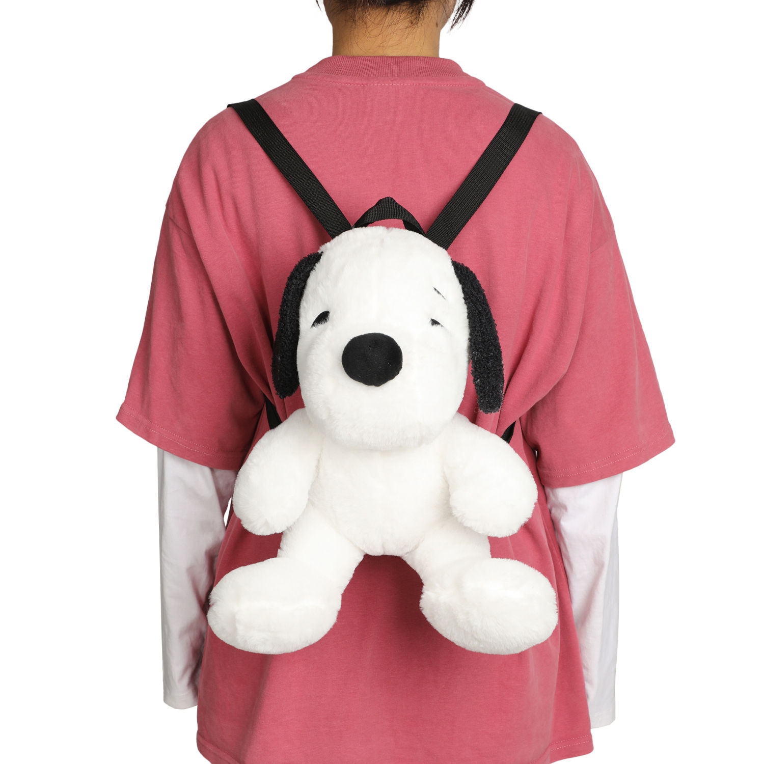 Peanuts Snoopy Fuzzy Mini Backpack with Straps