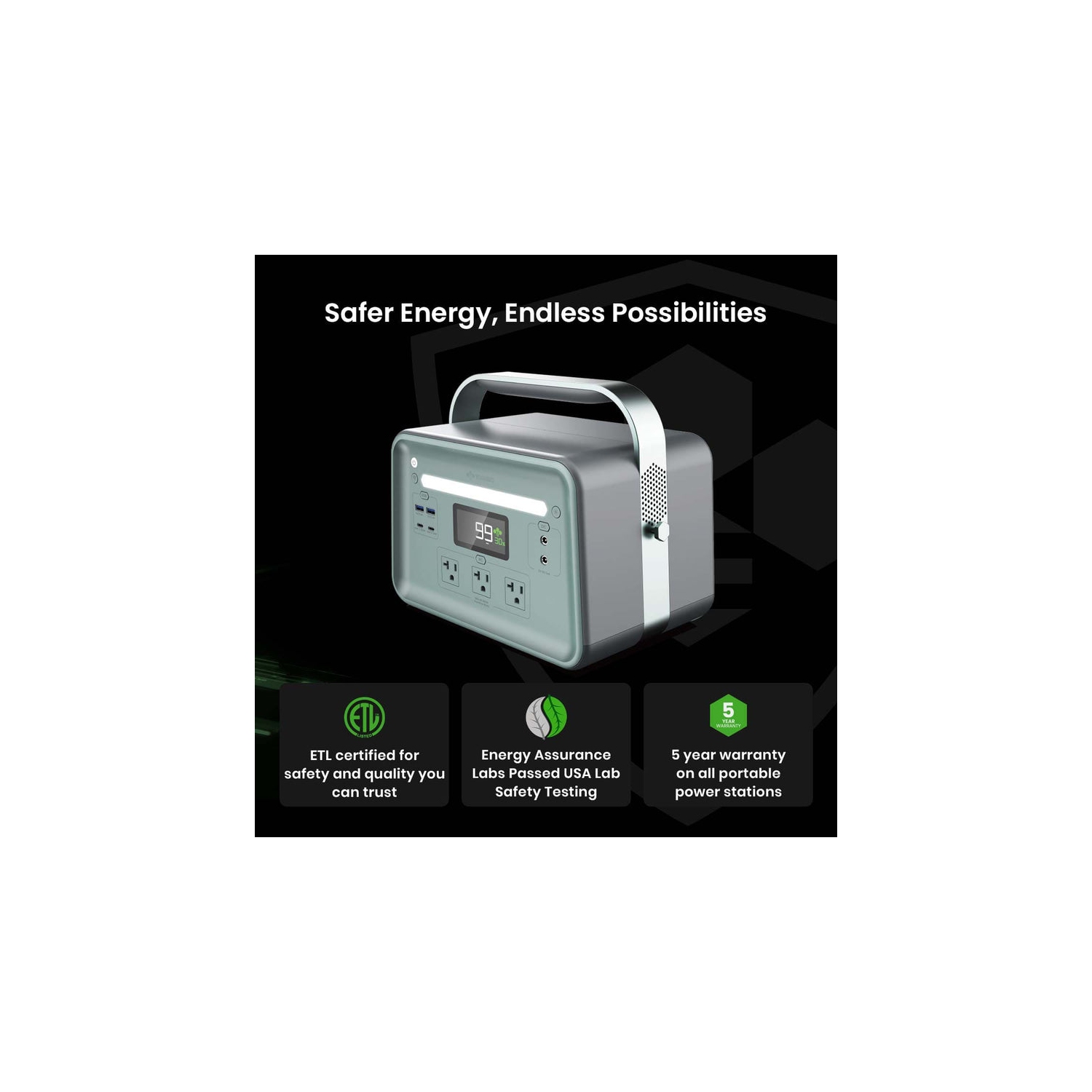 Yoshino B660 SST Portable Power Station - 602Wh Capacity & 660W Output