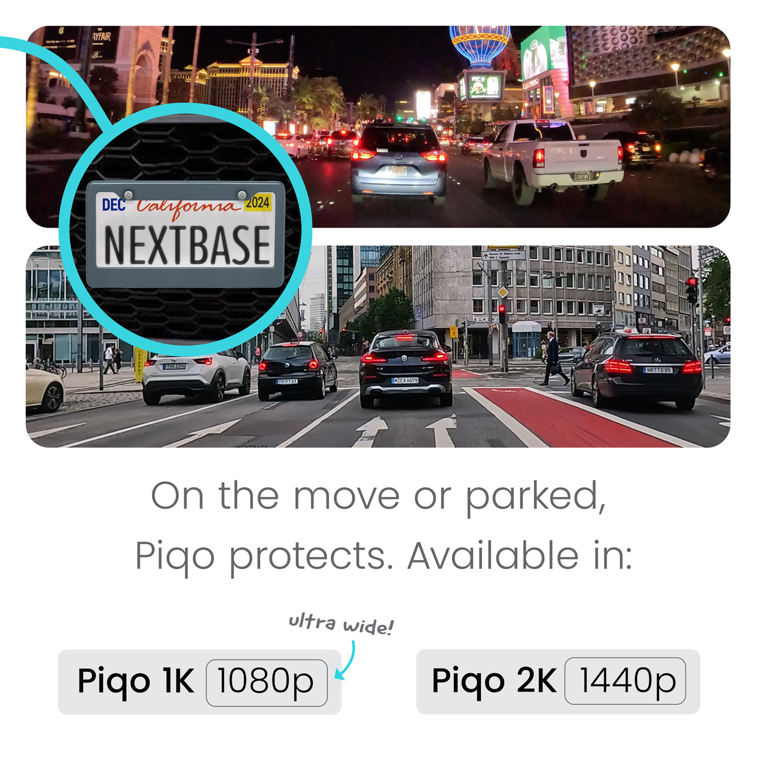 Nextbase Piqo 2K 1440p Dash Cam with Wi-Fi & GPS
