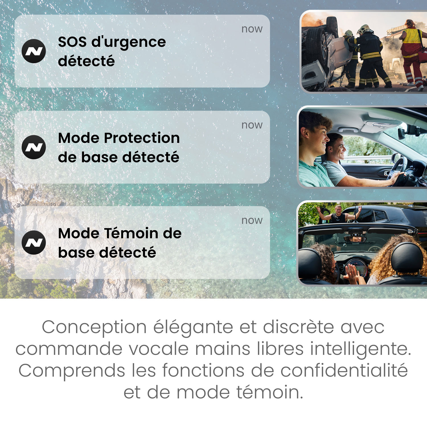 Caméra de tableau de bord 1080p 1K Piqo de Nextbase avec Wi-Fi et GPS