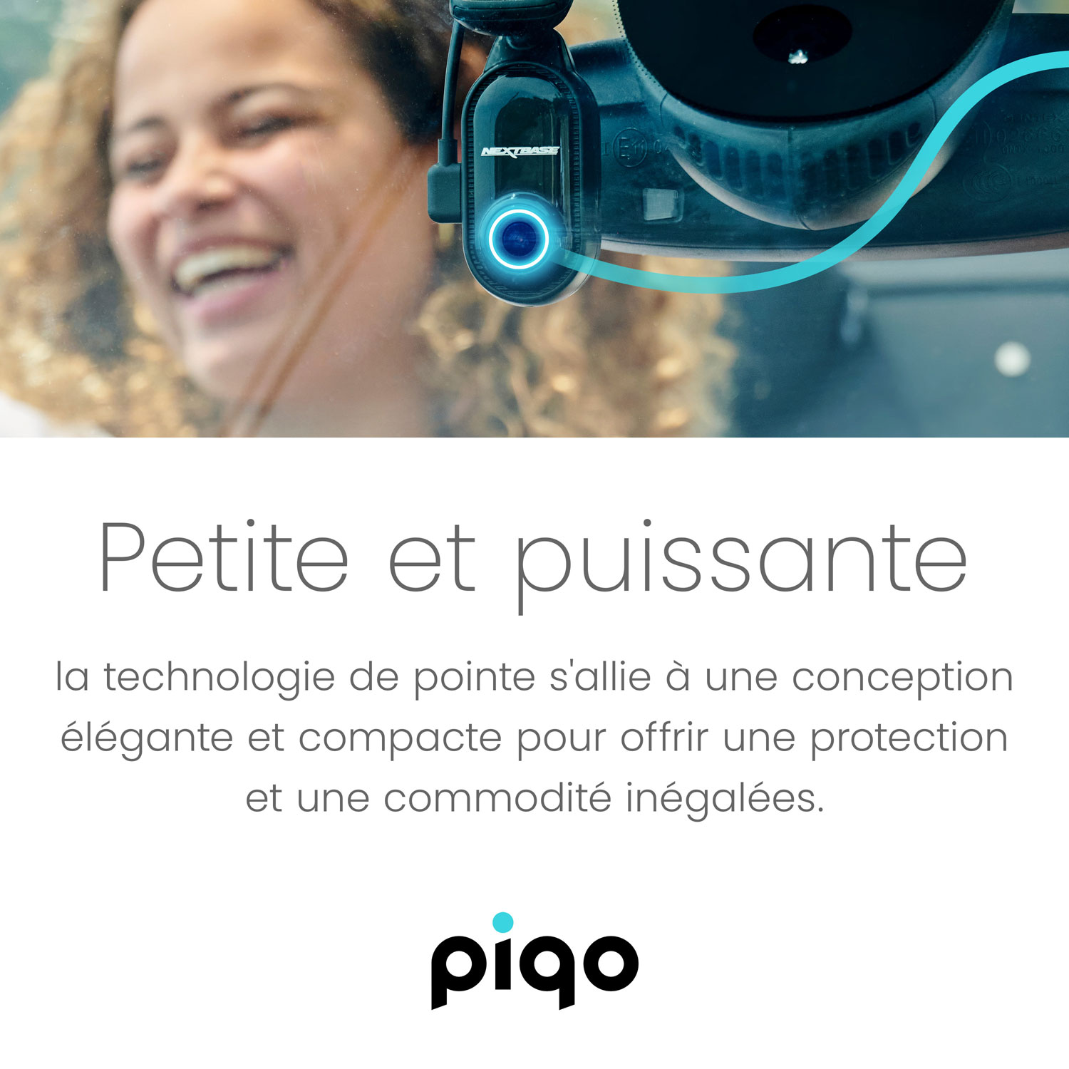 Caméra de tableau de bord 1080p 1K Piqo de Nextbase avec Wi-Fi et GPS