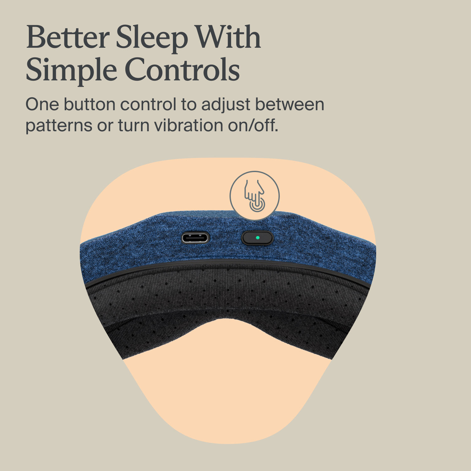 Masque de massage pour les yeux SleepMask de Therabody - Bleu marine