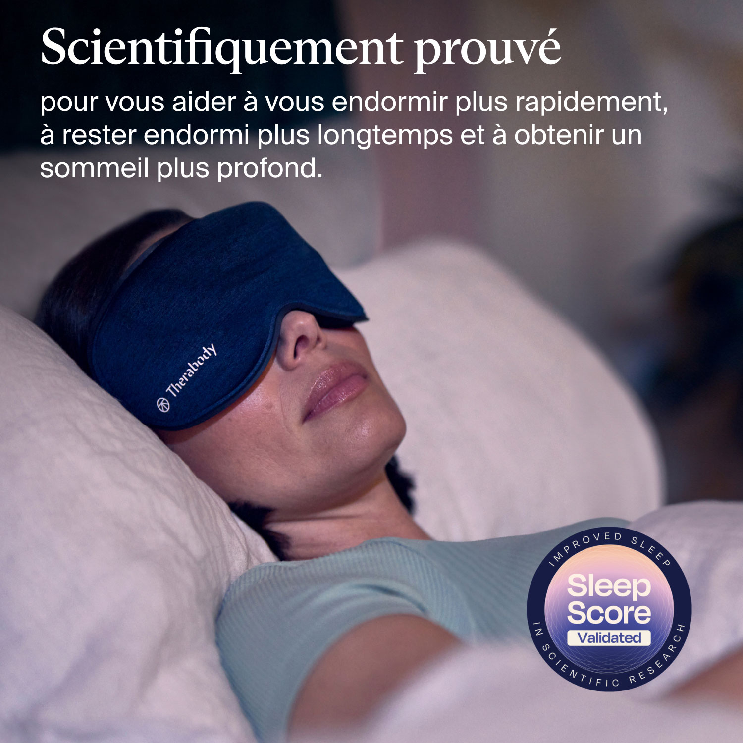 【ワイミ】TherabodySleepMask Therabody Sleep Mask Ultra-Comfortable, 100% Blackout Sleep