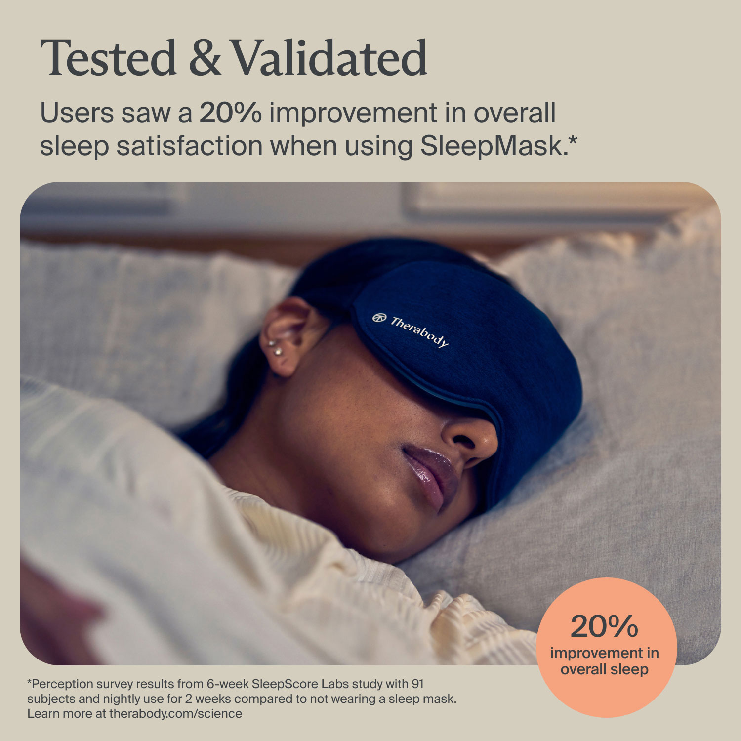 Masque de massage pour les yeux SleepMask de Therabody - Bleu marine