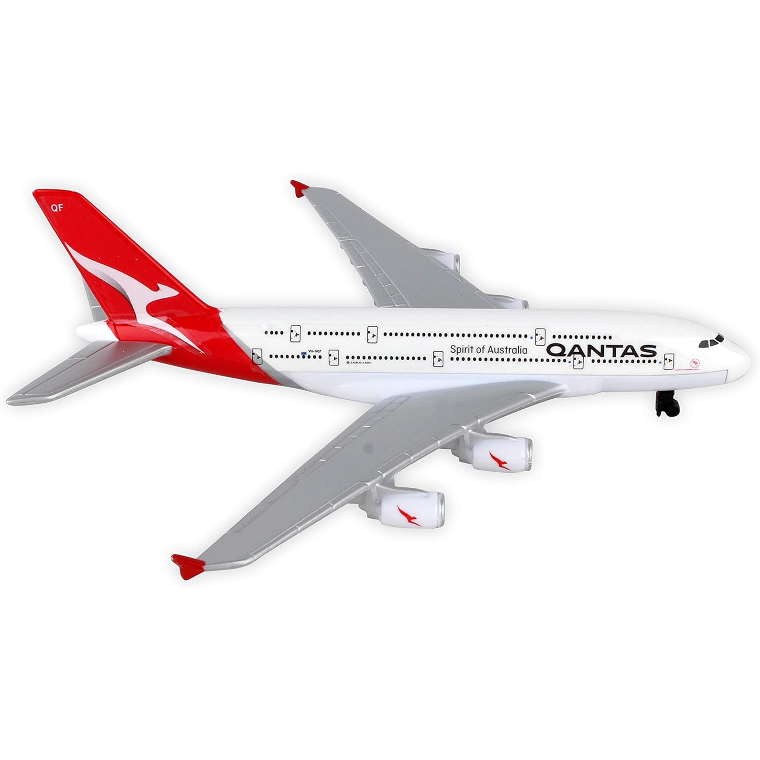 Le modèle réduit moulé sous pression du jouet Qantas Airbus A380 de Real Toys RT8538