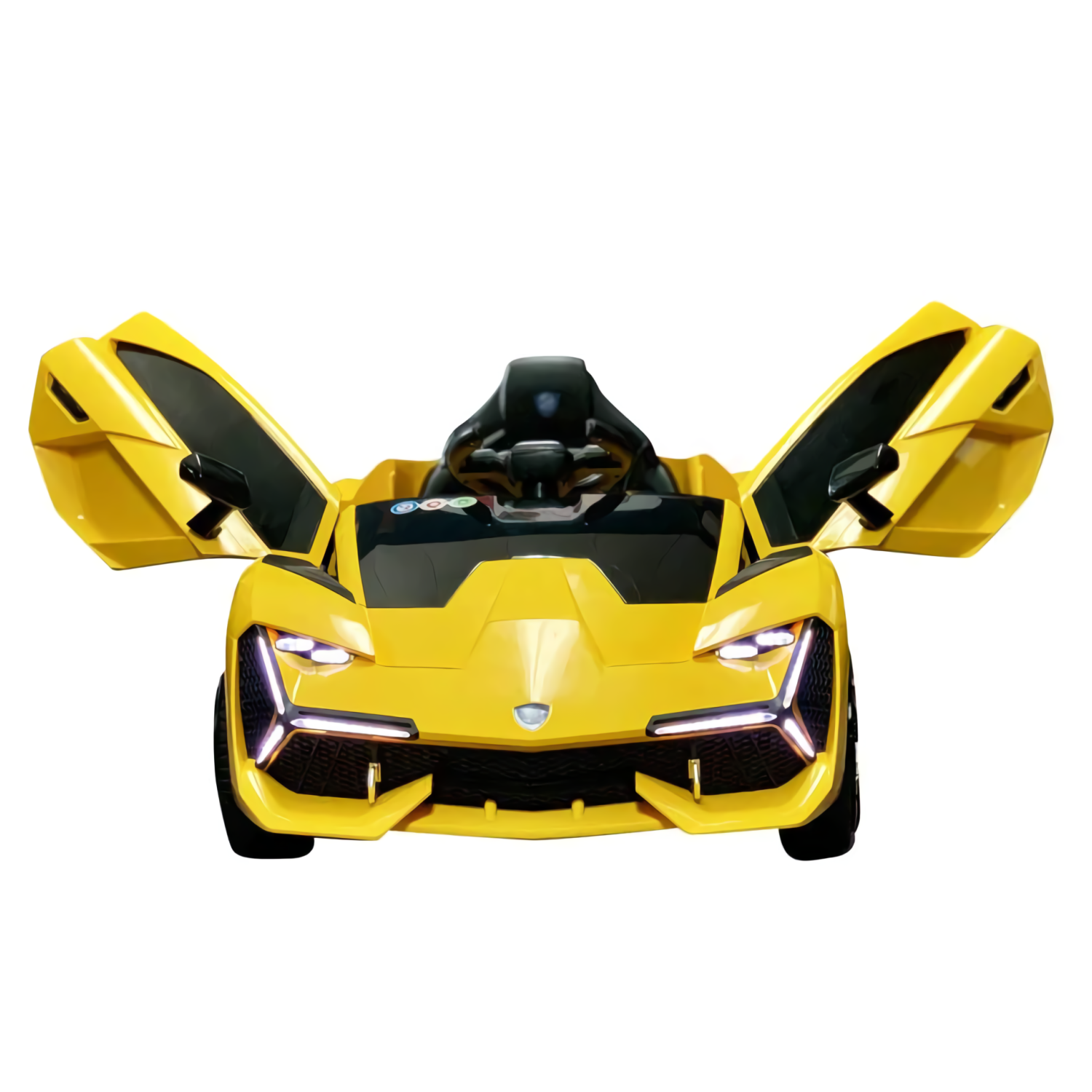 Zoom Buggeez 2024 Lamborghini Style NEL-603 12V One Seater Kids Ride On Car - Yellow