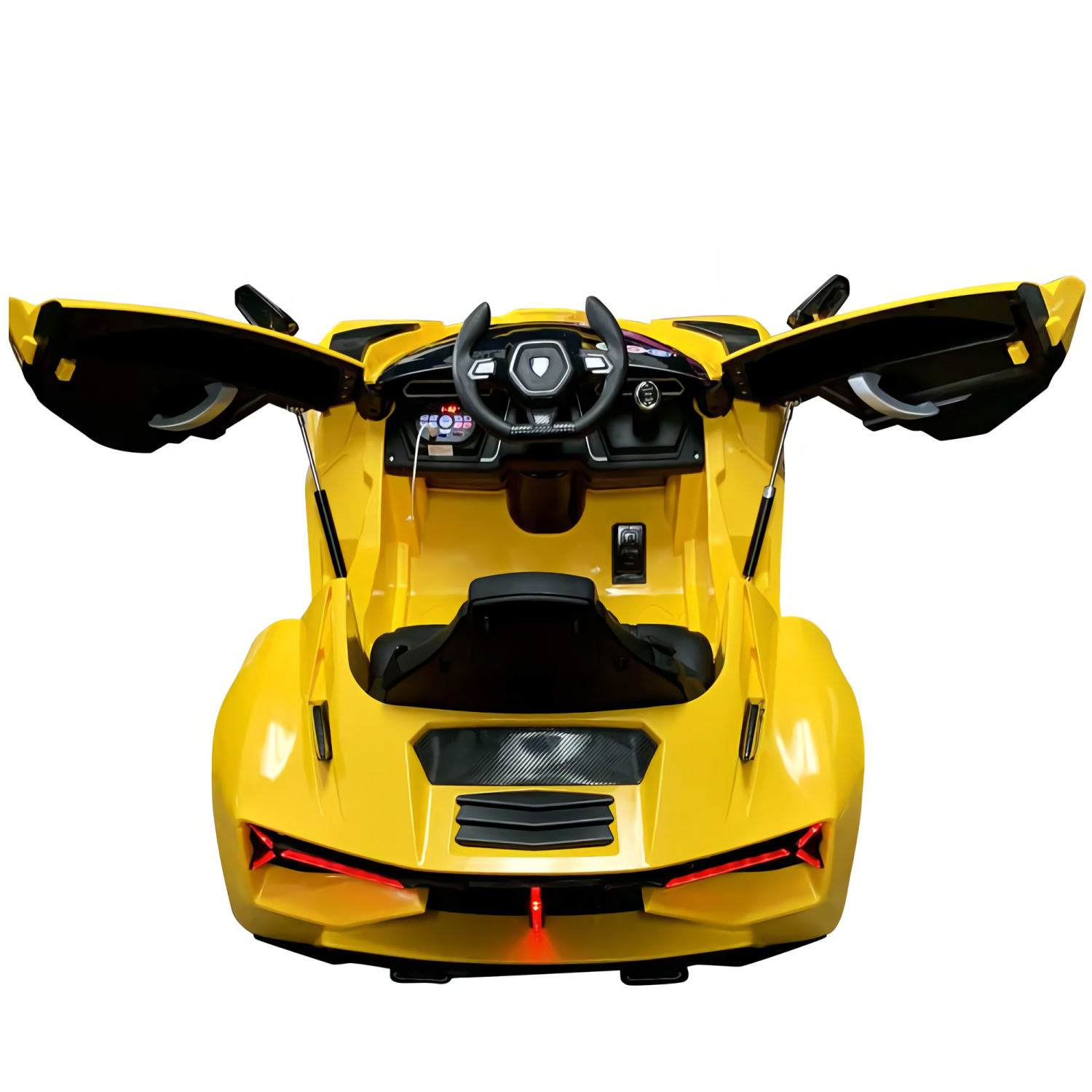 Zoom Buggeez 2024 Lamborghini Style NEL-603 12V One Seater Kids Ride On Car - Yellow