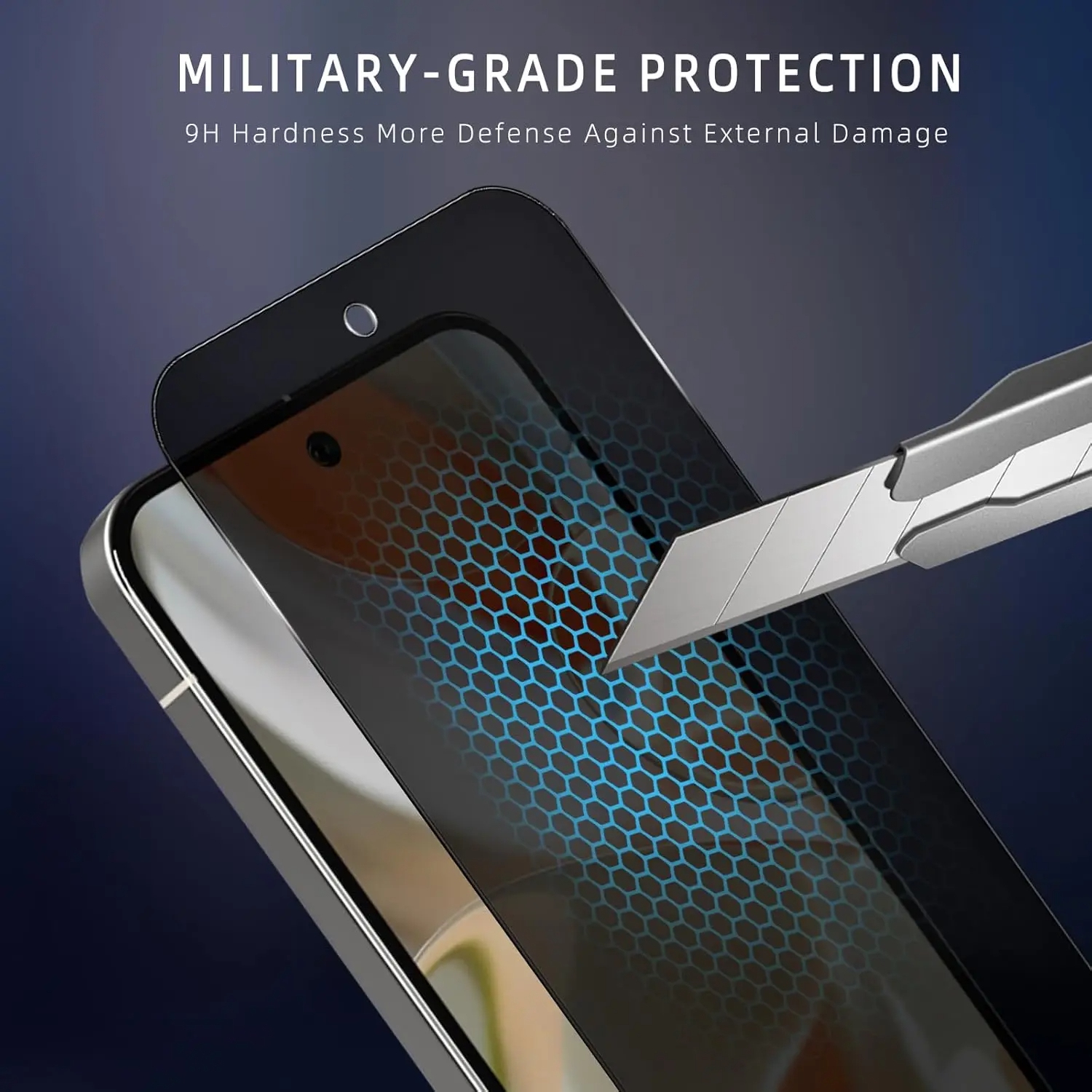 Protecteur d'écran pour Pixel 9 de Google - Installation facile, protecteur d'écran de confidentialité en verre - Transparent HD, anti-rayures