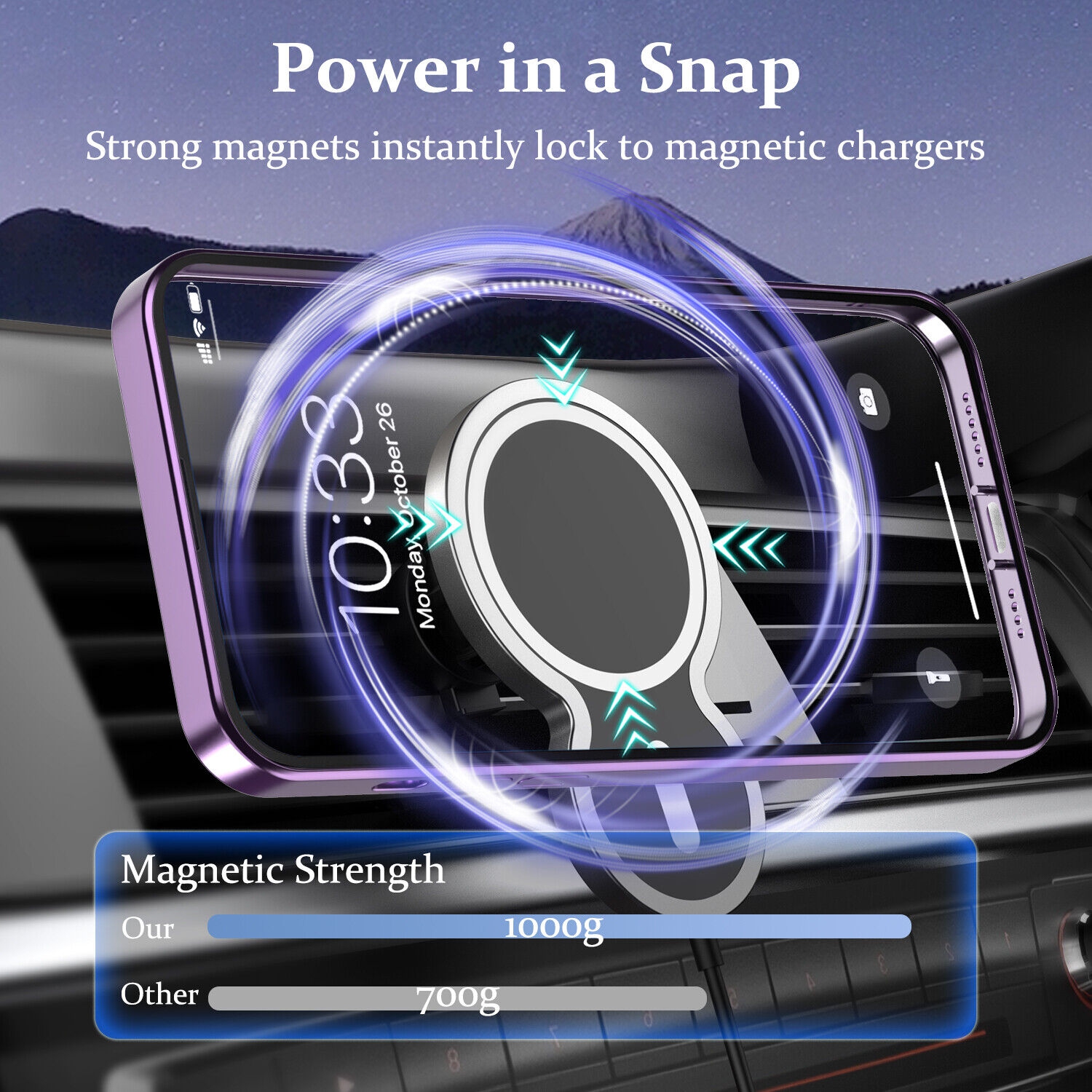 For Apple iPhone 16 MagSafe Magnetic Case with HaloLock Shockproof Protective Electroplating Clear Cover - Purple