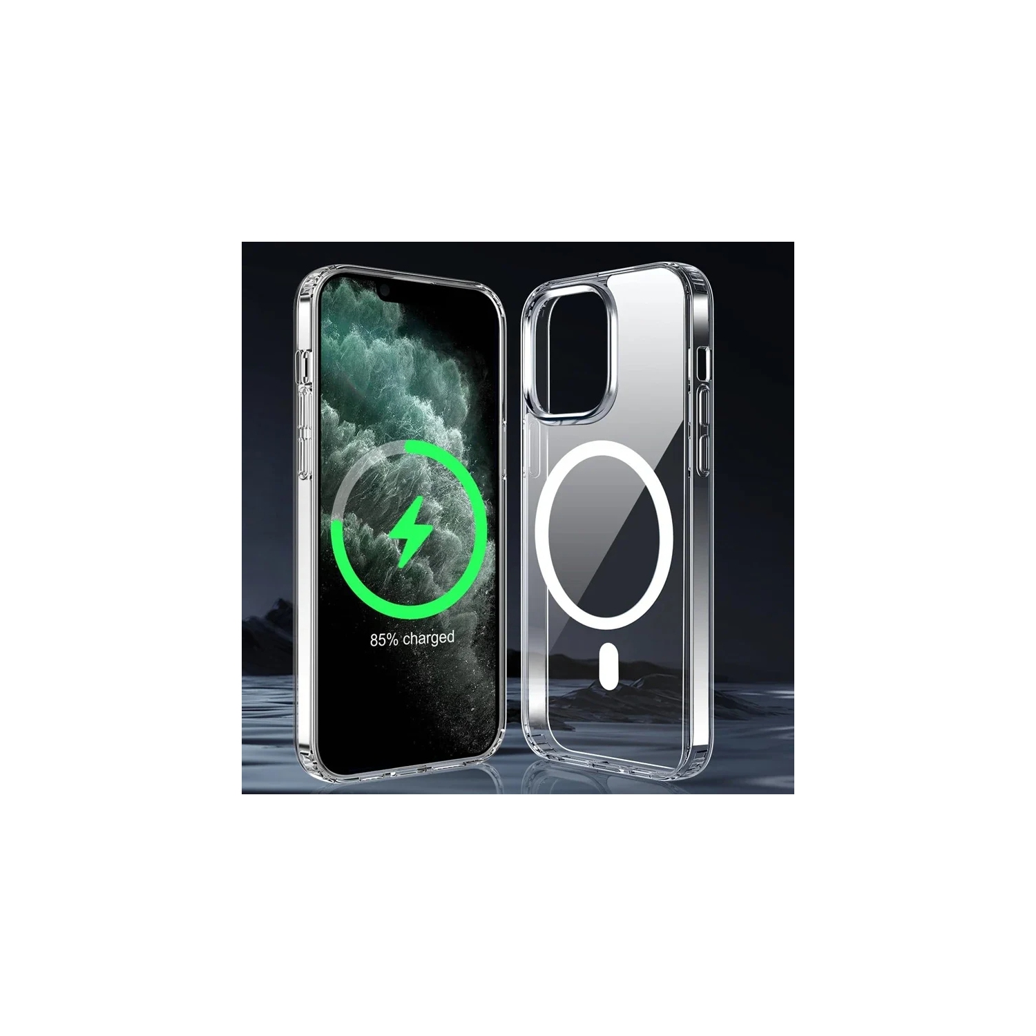 For Apple iPhone 16 MagSafe Magnetic Case with HaloLock Shockproof Protective Electroplating Clear Cover - Clear