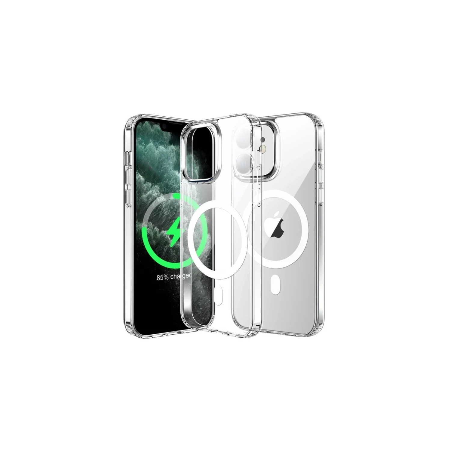 For Apple iPhone 16 Pro Max MagSafe Magnetic Case with HaloLock Shockproof Protective Electroplating Clear Cover - Clear