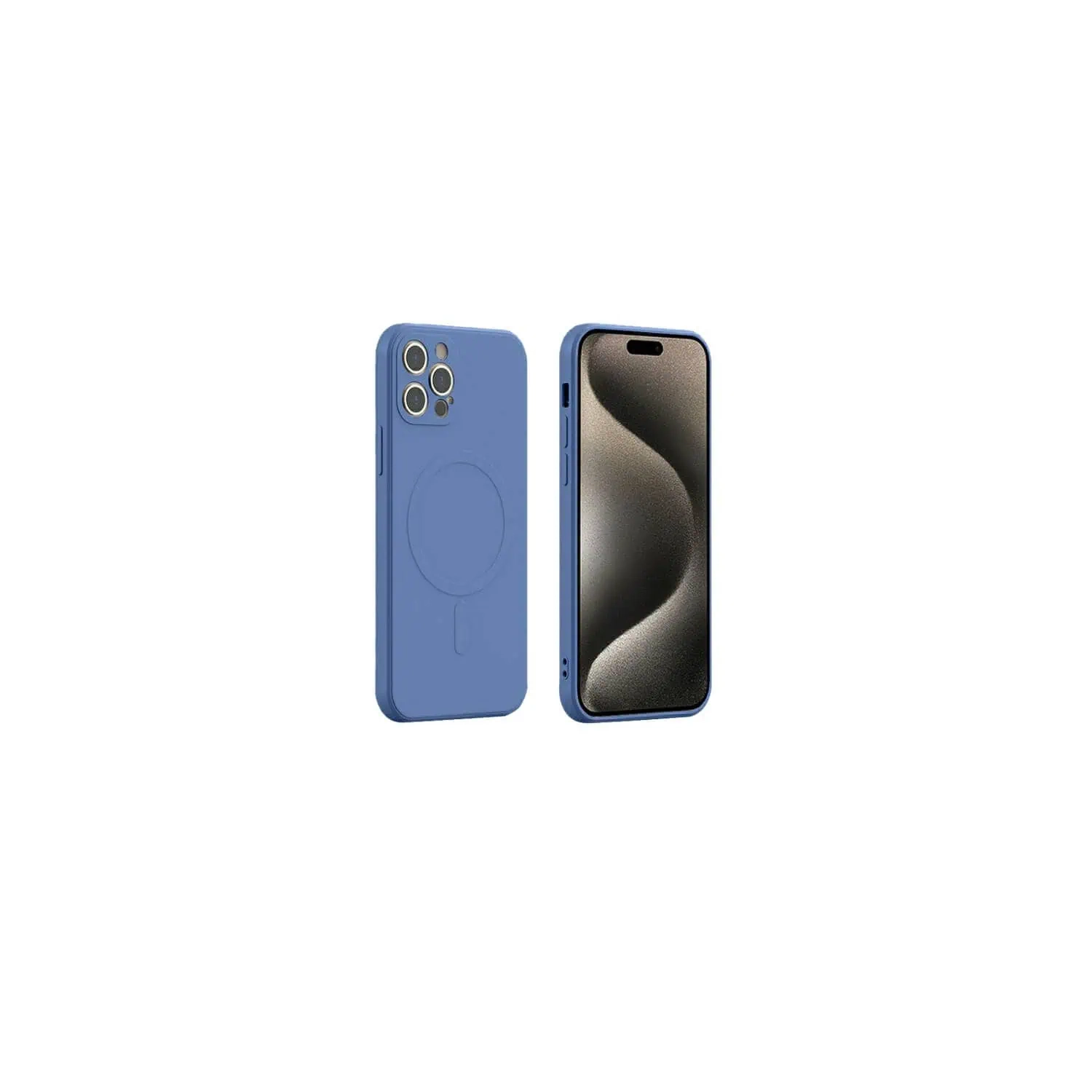 Étui magnétique MagSafe pour iPhone 16 Pro Max d'Apple avec étui en silicone antichoc HaloLock - Bleu