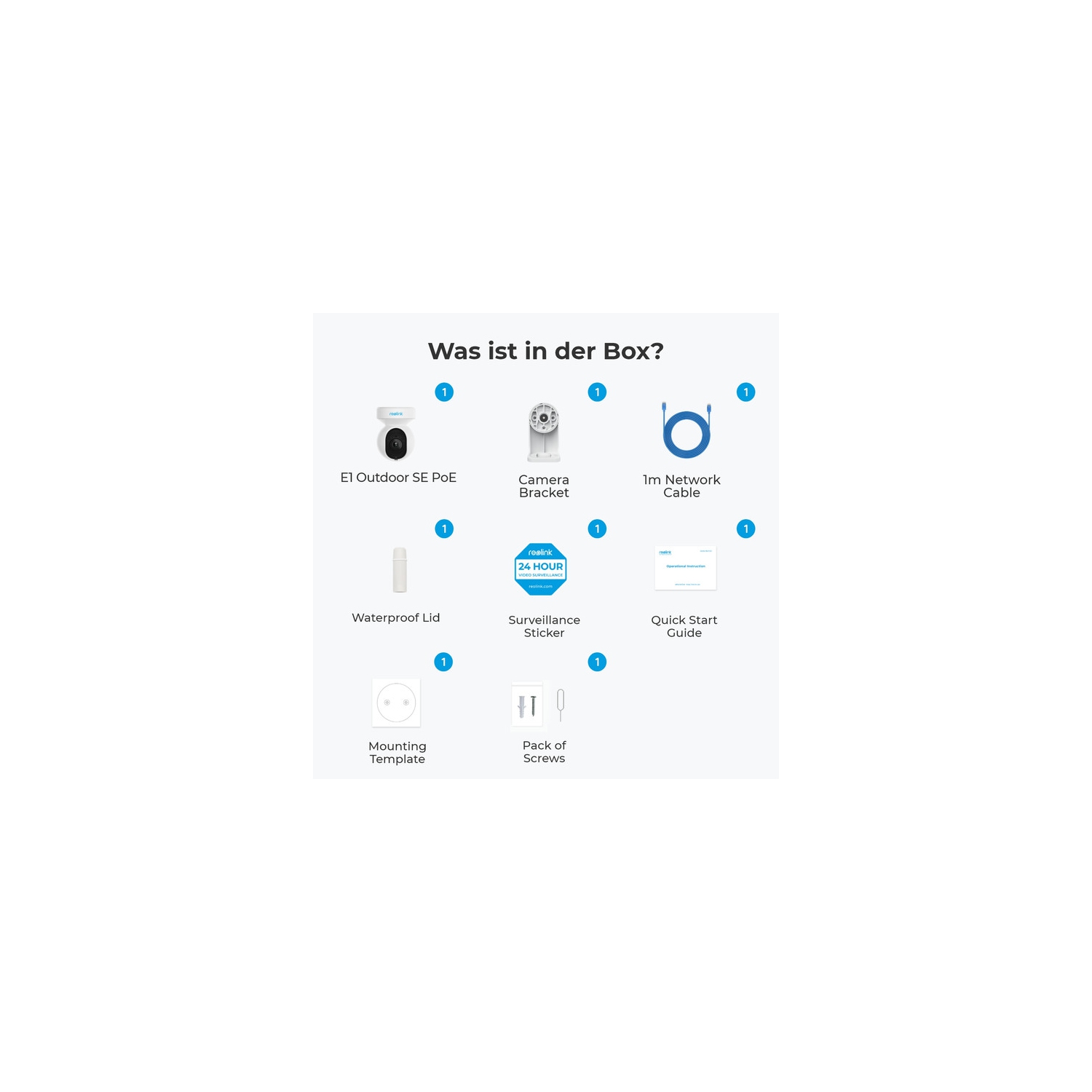 Caméra de surveillance PoE extérieure E1 Outdoor SE de Reolink - 8&nbsp;Mpx 4K avec suivi automatique à 360°, couverture à 360°, vision nocturne
