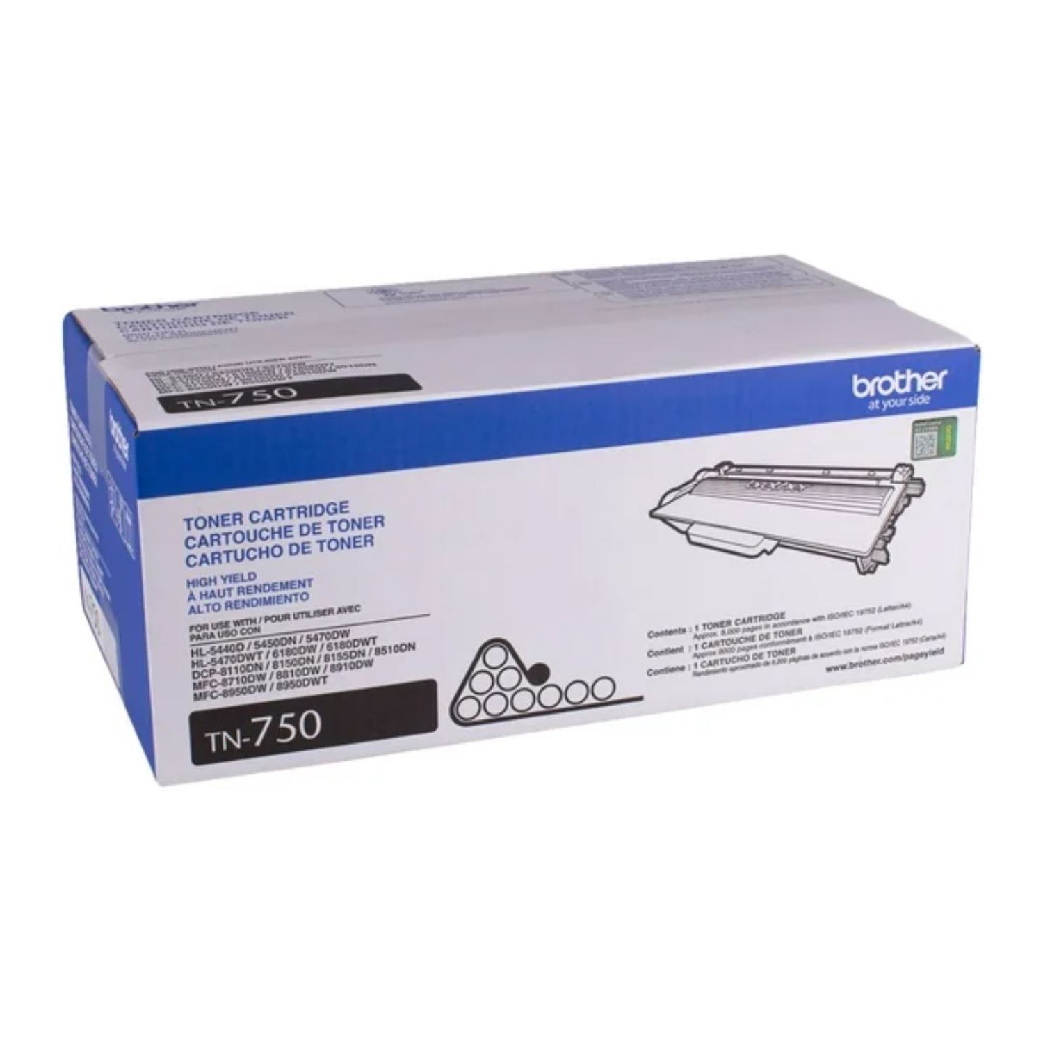 ** 400 DAYS WARRANTY **/ Brother TN750 High Yield Original (TN-750) Toner Cartridge, For: HL-5450DN, to MFC-8710, MFC-8950DW By AZX-DEALS CANADA