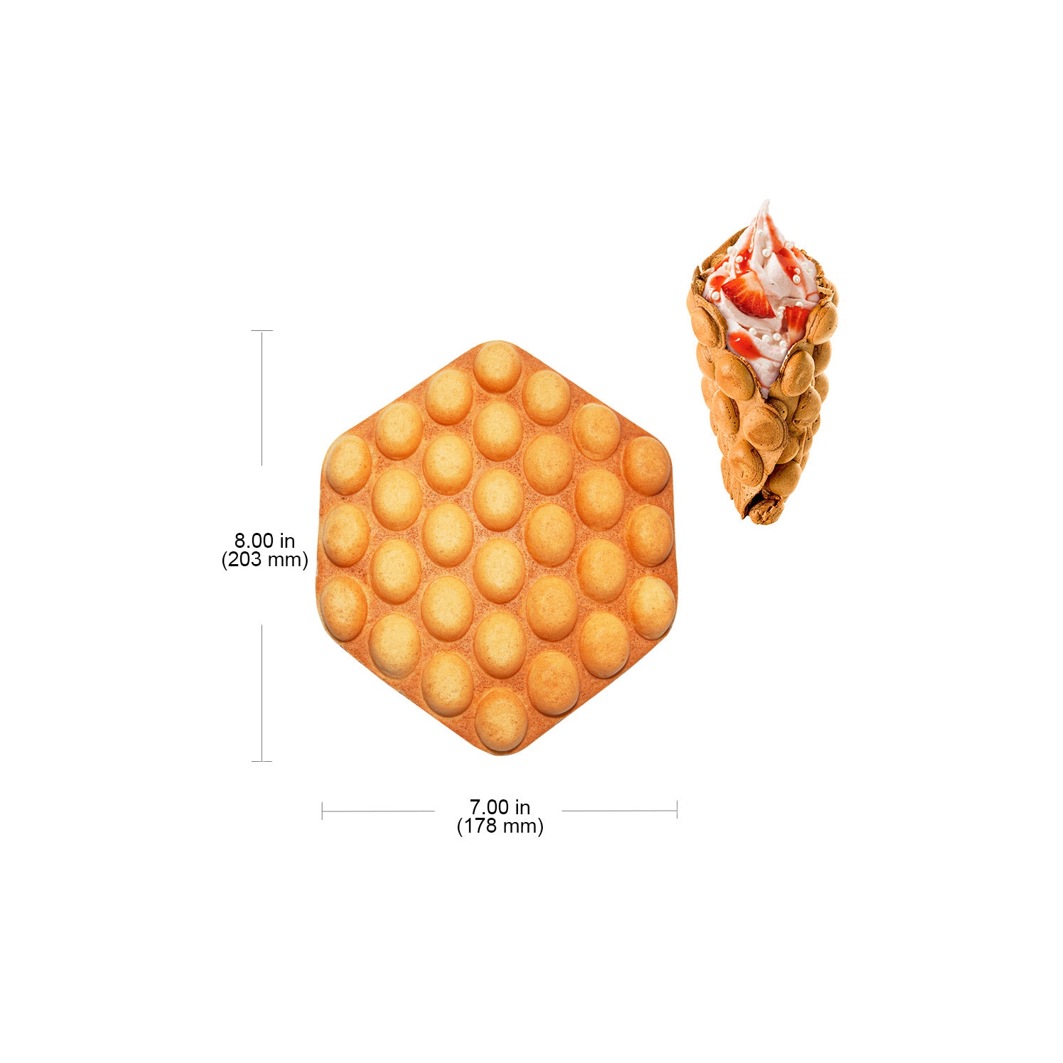 P_FY6-M Gaufrier à bulles | Moule gaufrier à oeufs | Gaufrier rotatif remplaçable à 180 degrés