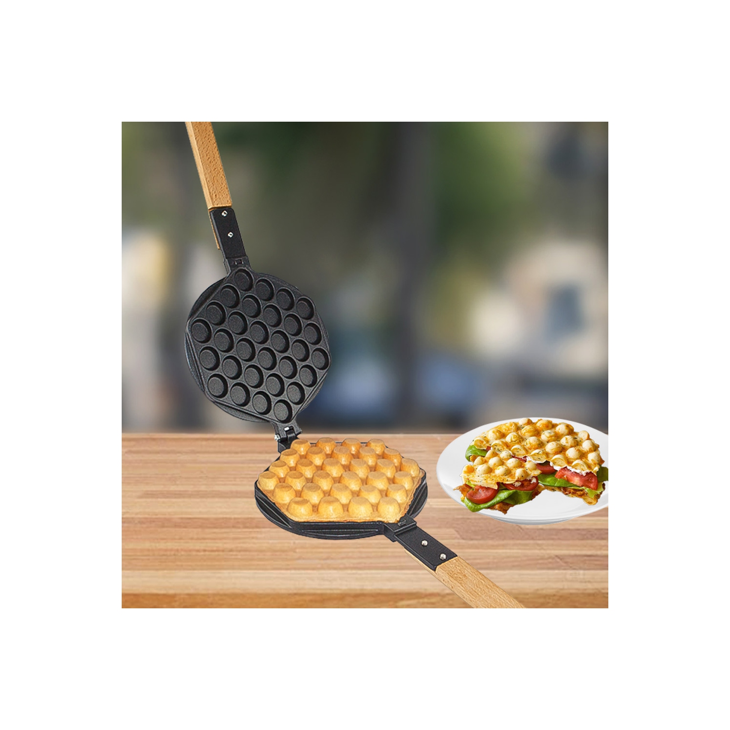 P_FY6-M Gaufrier à bulles | Moule gaufrier à oeufs | Gaufrier rotatif remplaçable à 180 degrés