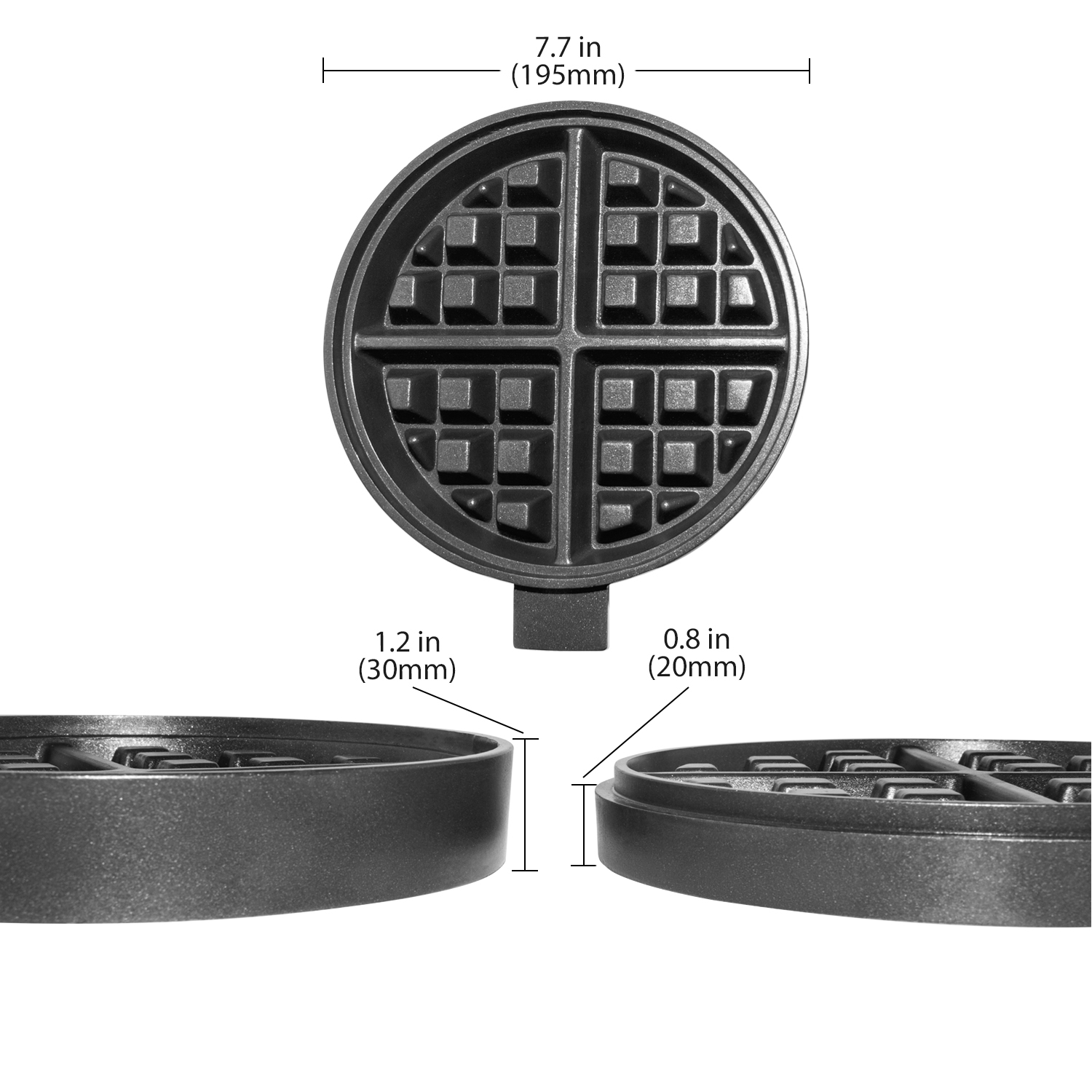 Waffle Plate Replacement Kit | Belgian Waffle Iron Grid | Waffle Mould