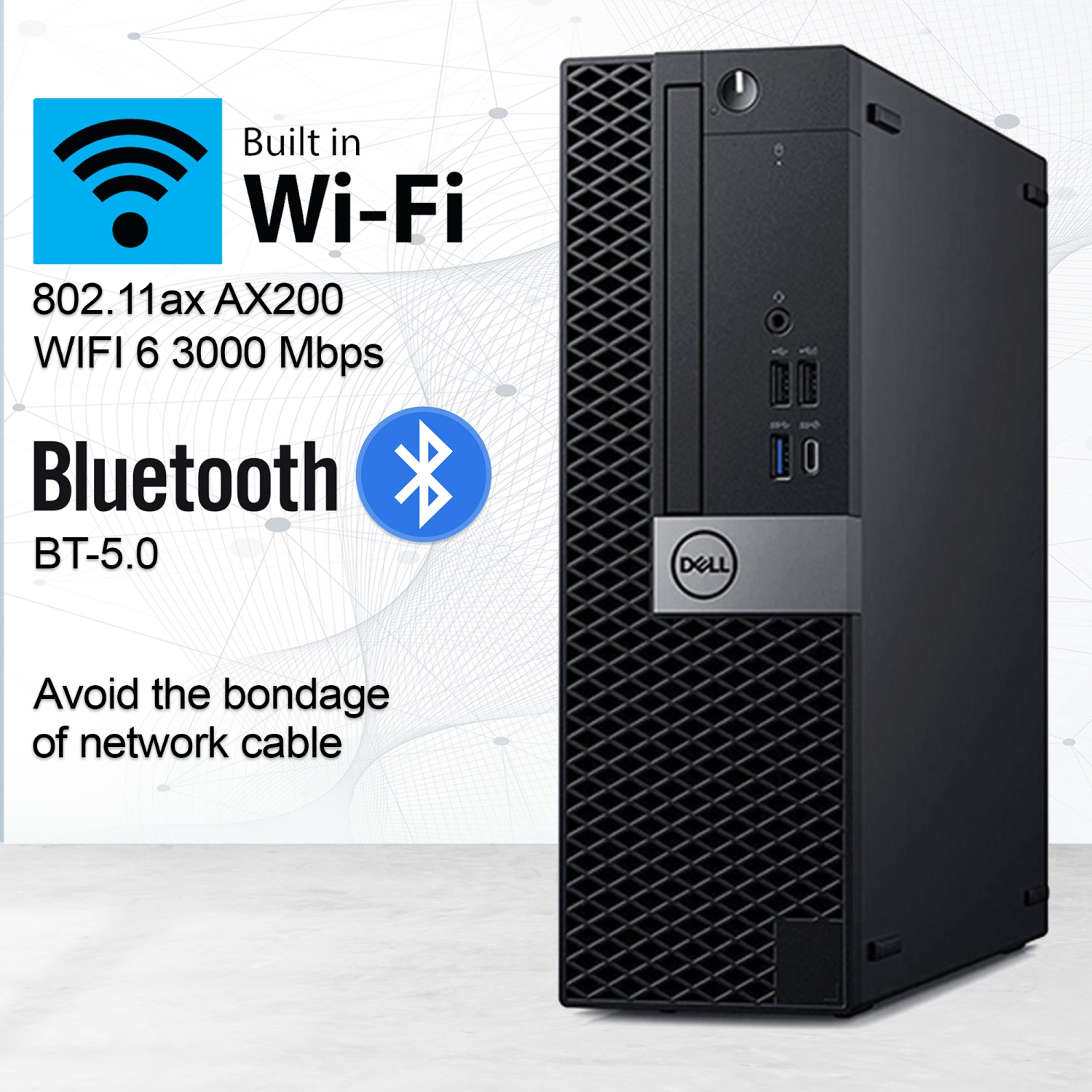 Remis à neuf - ordinateur de bureau OptiPlex SFF de Dell - Windows 11 Pro (Core i5 d'Intel/RAM 32&nbsp;Go/SSD NVMe 2&nbsp;To/3000&nbsp;Mb/s 6