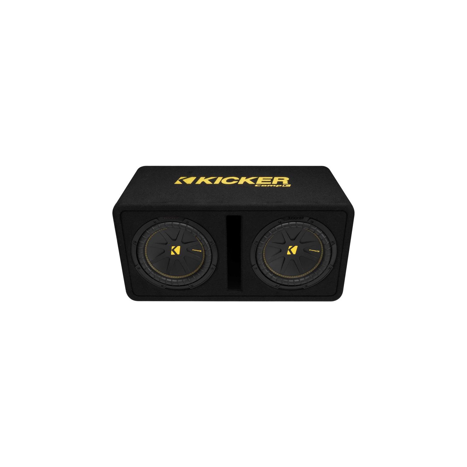 Kicker 50DCWC102 – haut-parleurs d’extrêmes graves doubles CompC de 10 po dans un boîtier ventilé, 2 ohms, compatible RoHS