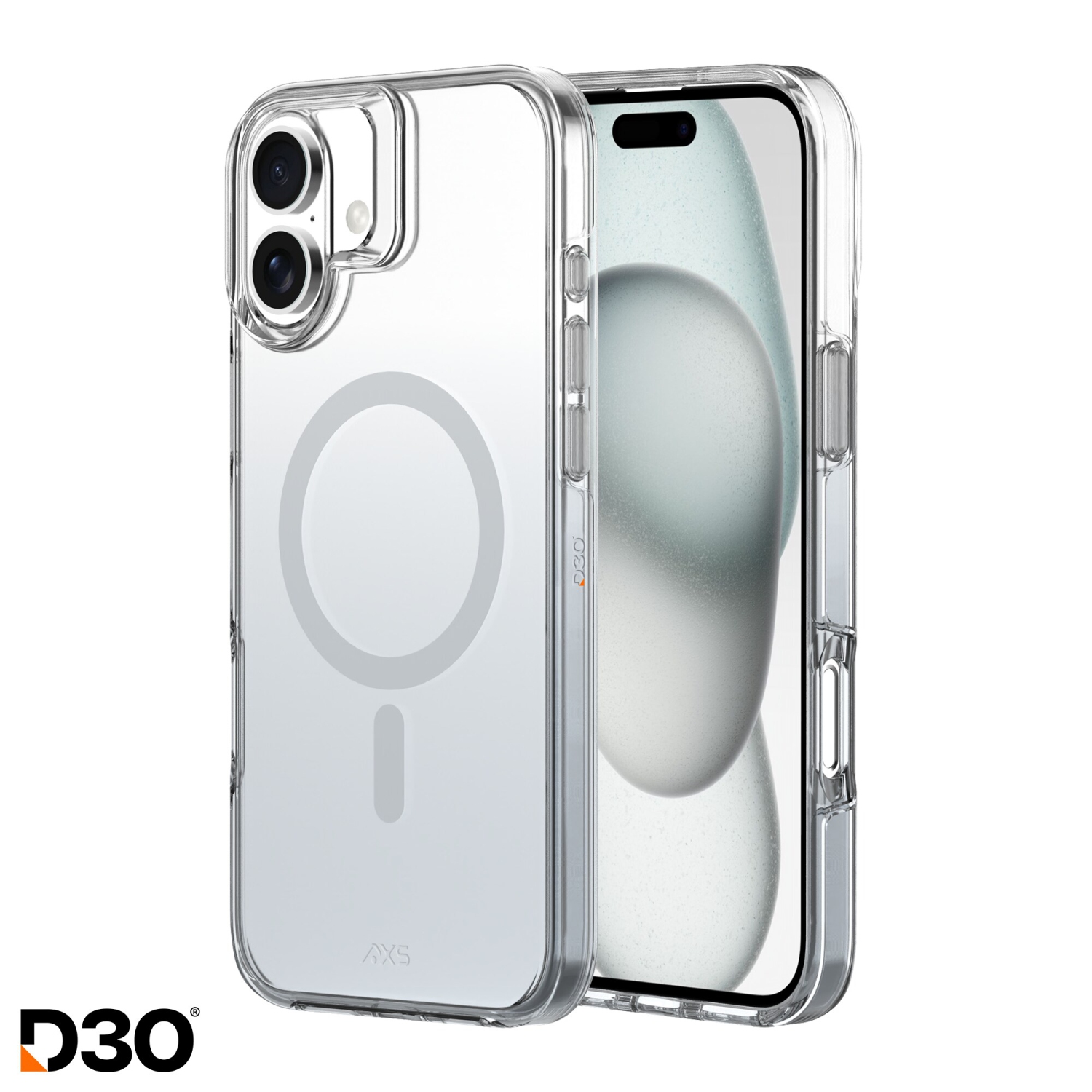 AXS Crystal Shield D3O® Case made with recycled materials MagSafe Compatible for Apple iPhone 16 Plus | Mist Grey Gradient