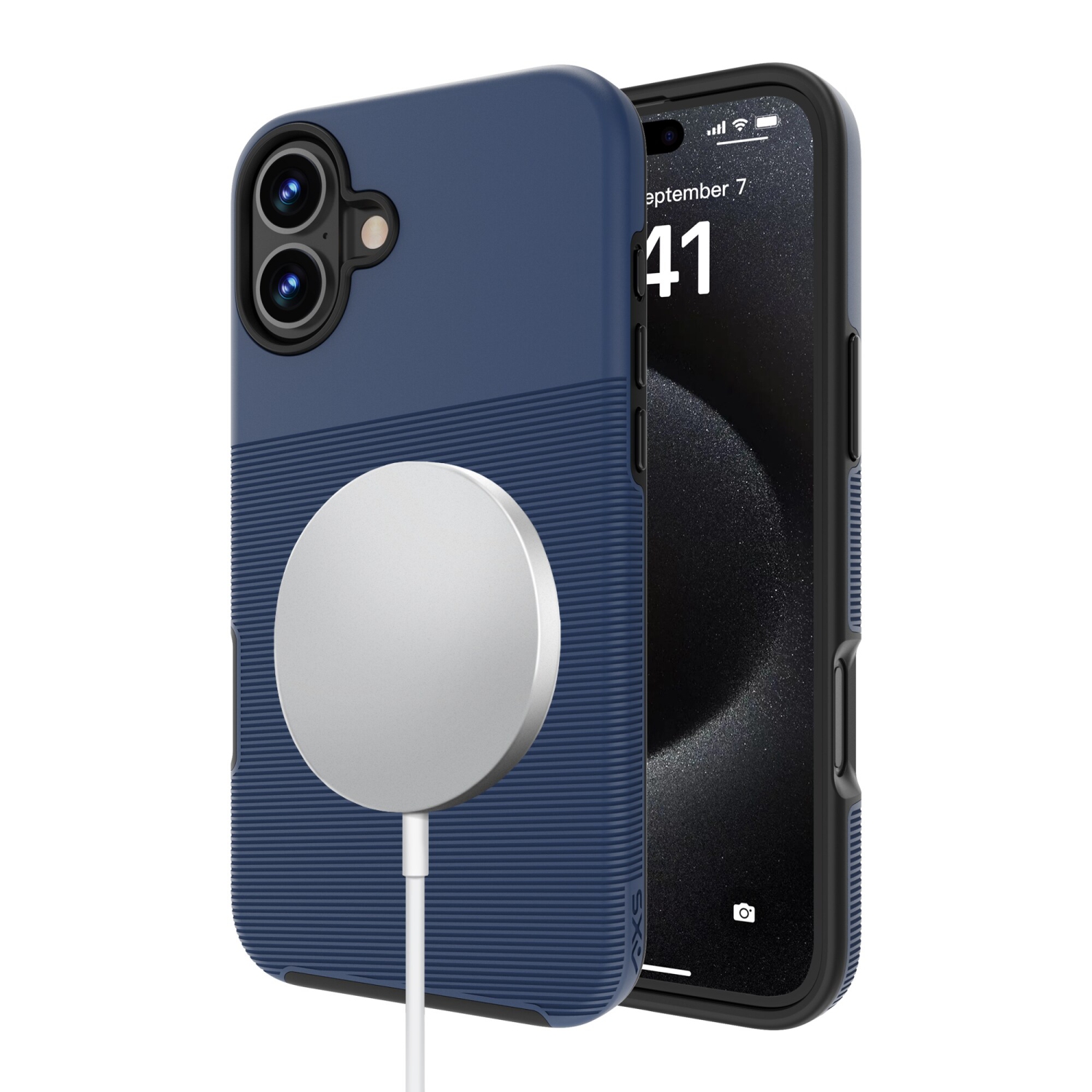 AXS PROTech Plus MagSafe Compatible Sleek Dual-layered Anti-Shock Case for Apple Apple iPhone 16 Plus | Astral Blue