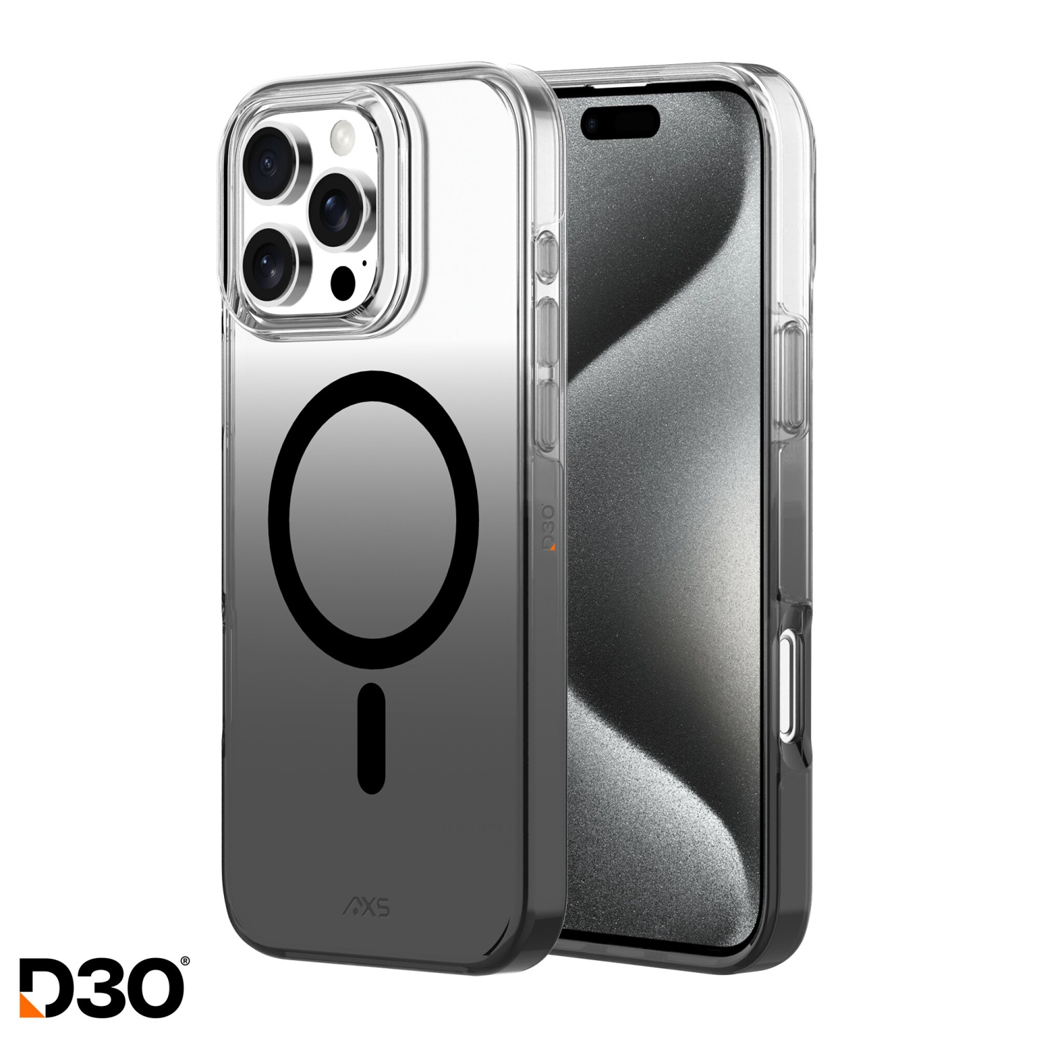 AXS Crystal Shield D3O® Case made with recycled materials MagSafe Compatible for Apple iPhone 16 Pro Max | Smoke Gradient