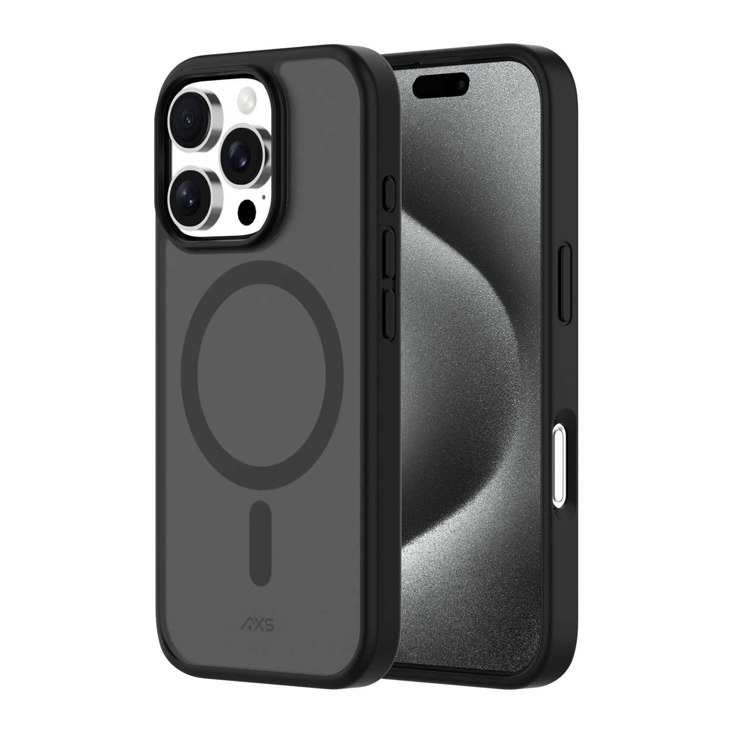 AXS ProShield – Étui compatible avec MagSafe résistant aux chutes pour Apple iPhone 16 Pro | fumée