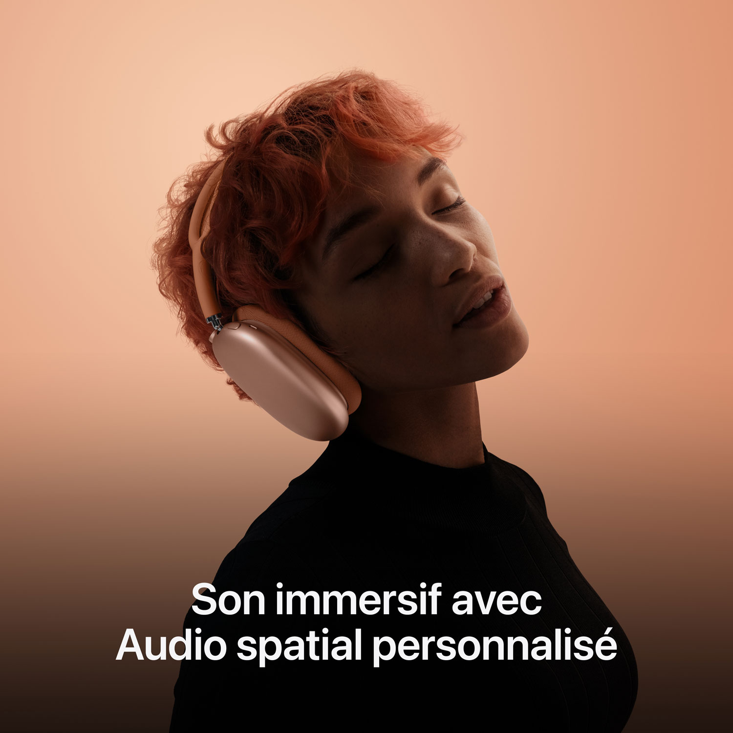 Casque d'écoute Bluetooth à suppression du bruit AirPods Max d'Apple - Orange