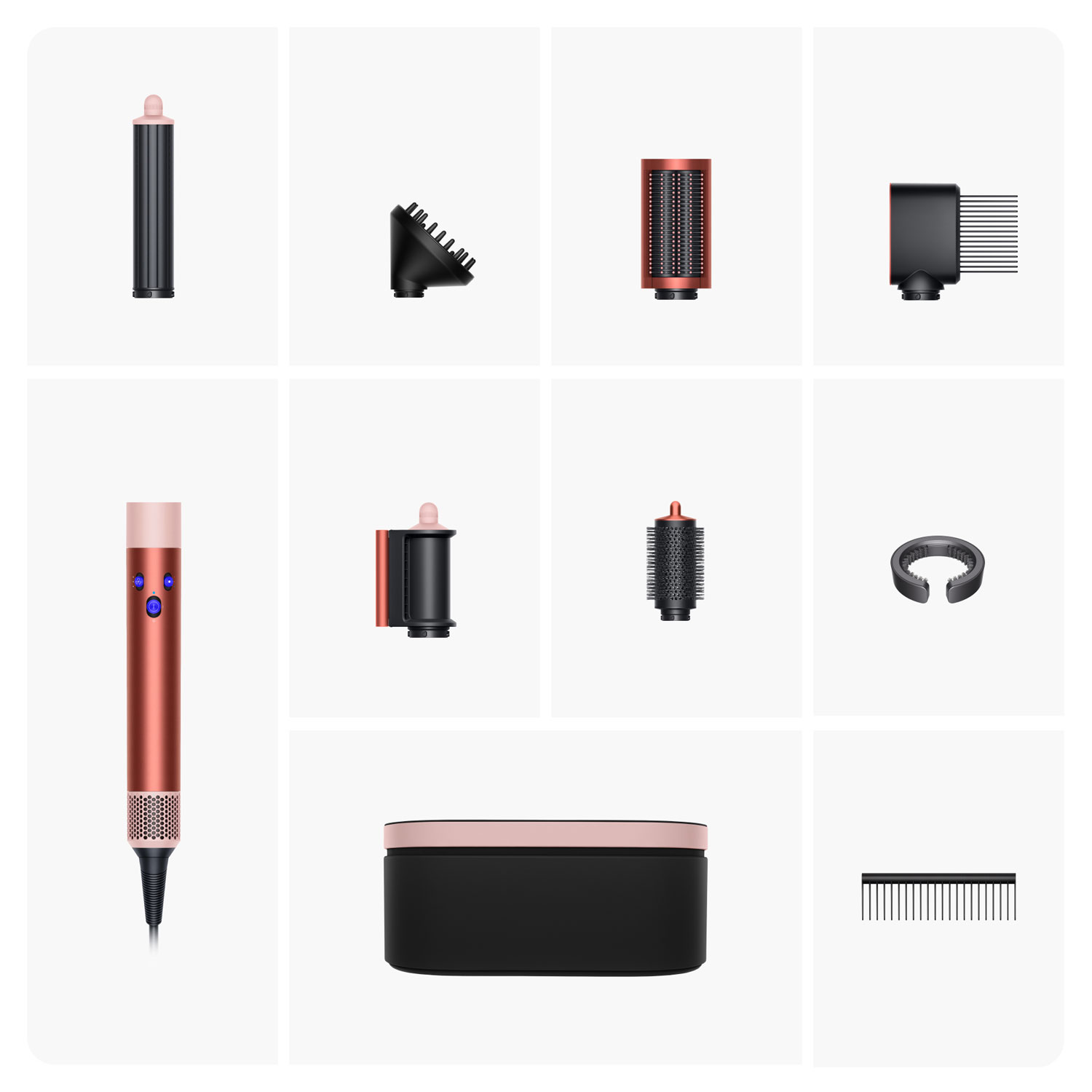 Dyson Airwrap Styler Complete Long Diffuse Curling Iron - Special Edition - Strawberry Bronze/Blush Pink