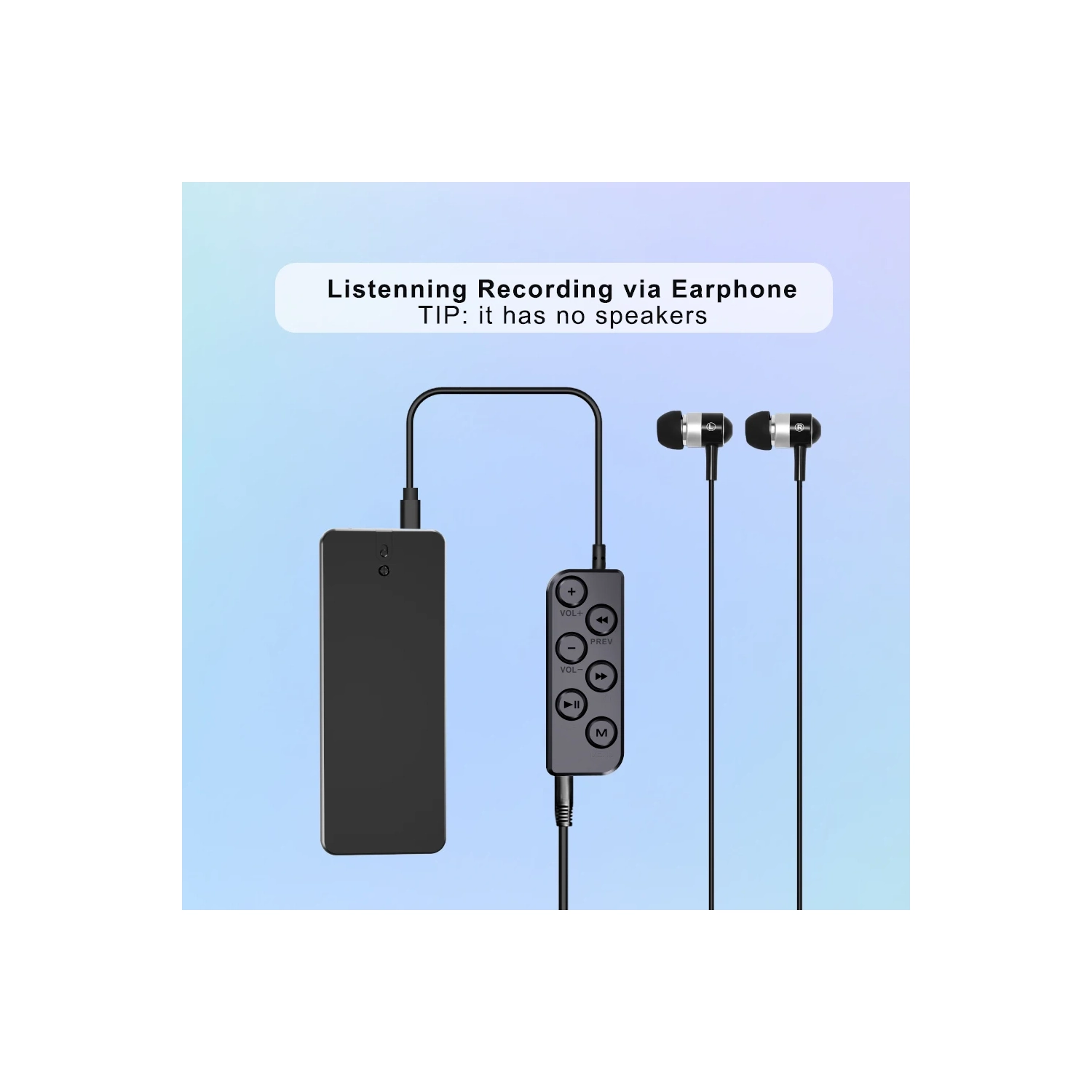 Portable Digital Voice Recorder 32 GB - V55 1100mAh USB Flash