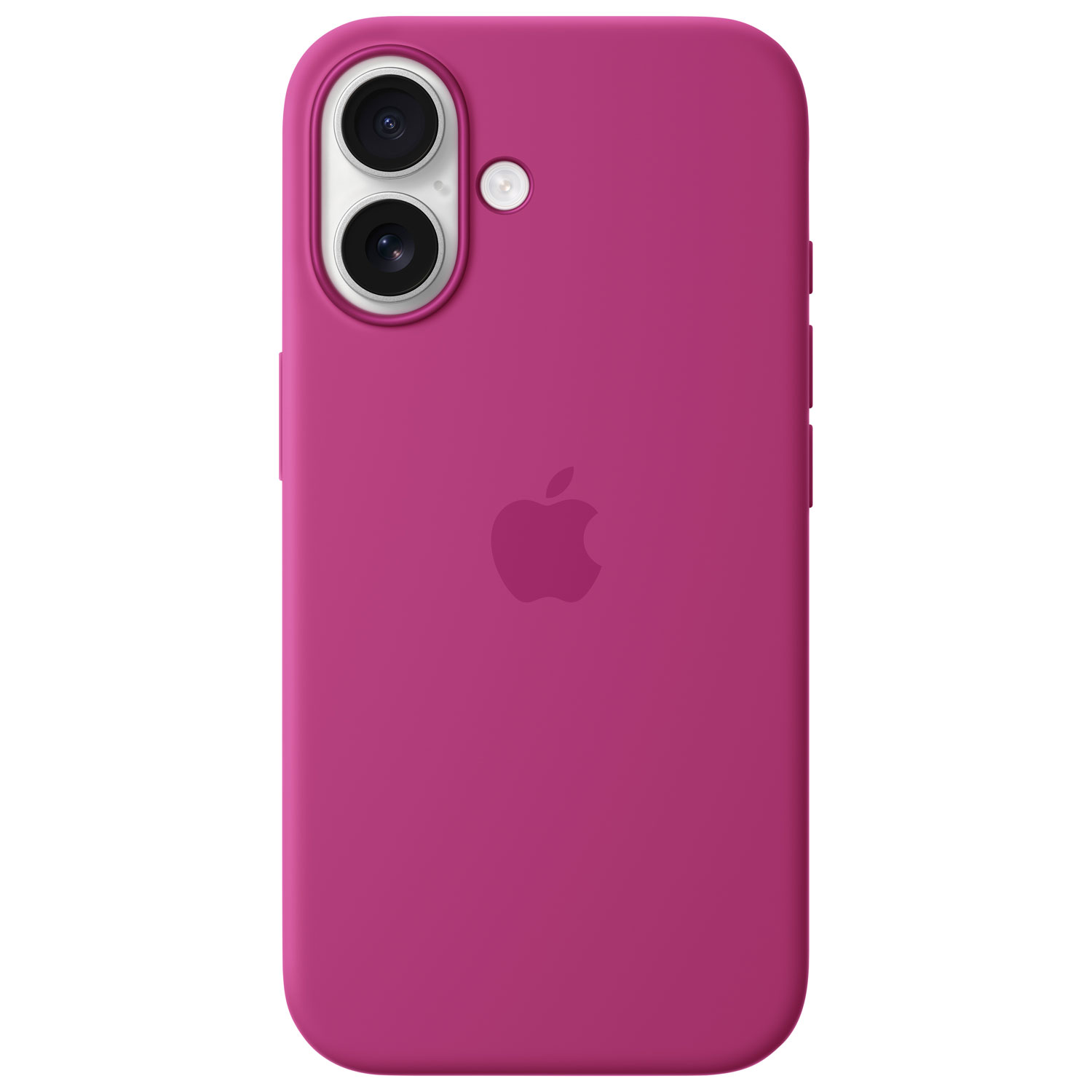 Étui rigide ajusté en silicone avec MagSafe d'Apple pour iPhone 16 - Fuchsia
