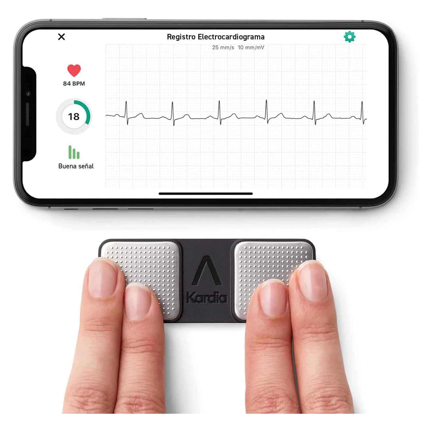 Moniteur ECG KardiaMobile | appareil ECG personnel sans fil | détecter l'fibrillation auriculaire à la maison en 30 secondes