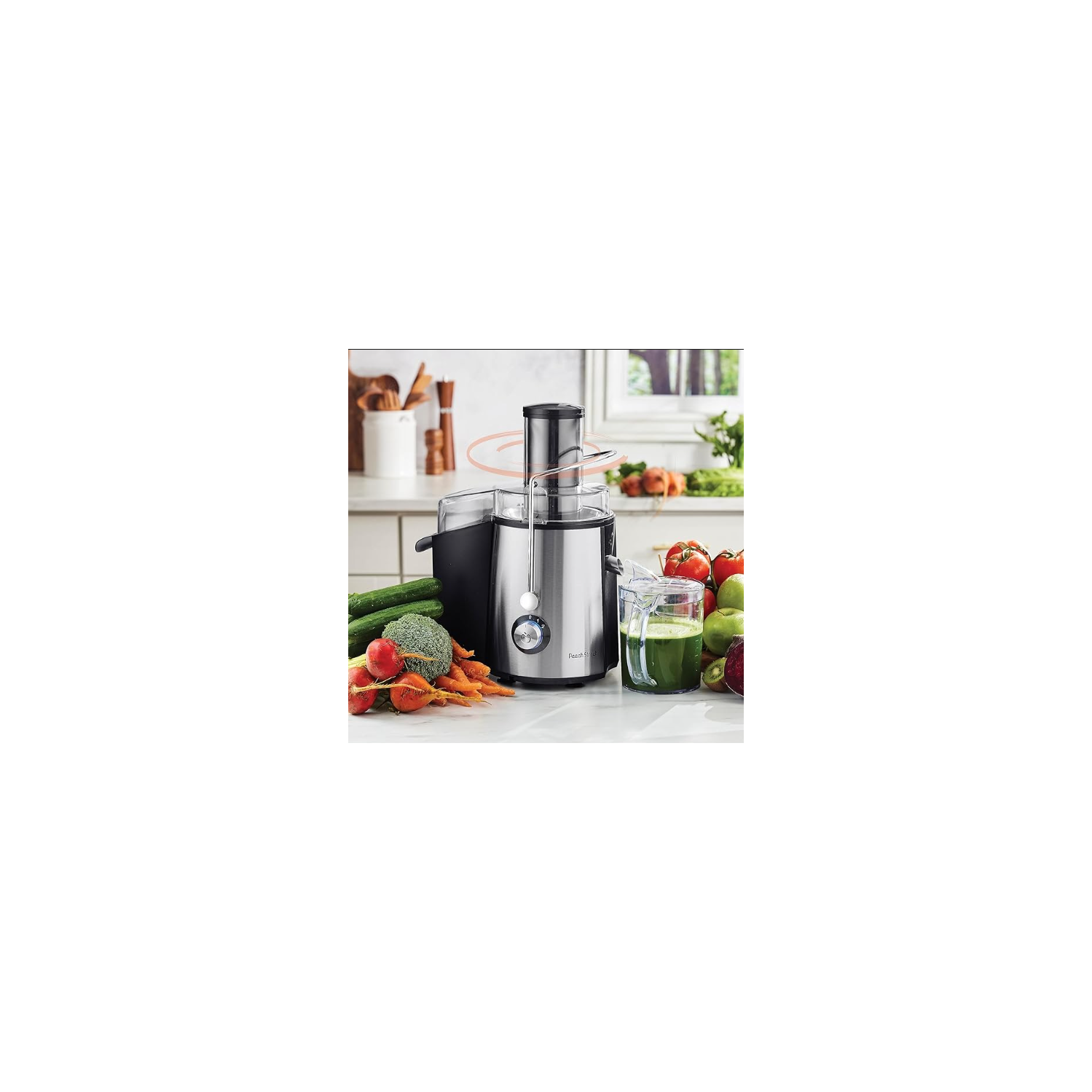 Peach Street Centrifugal Juicer 700W Juice Extractor Juicing Machine, 700Watts - Stainless Steel