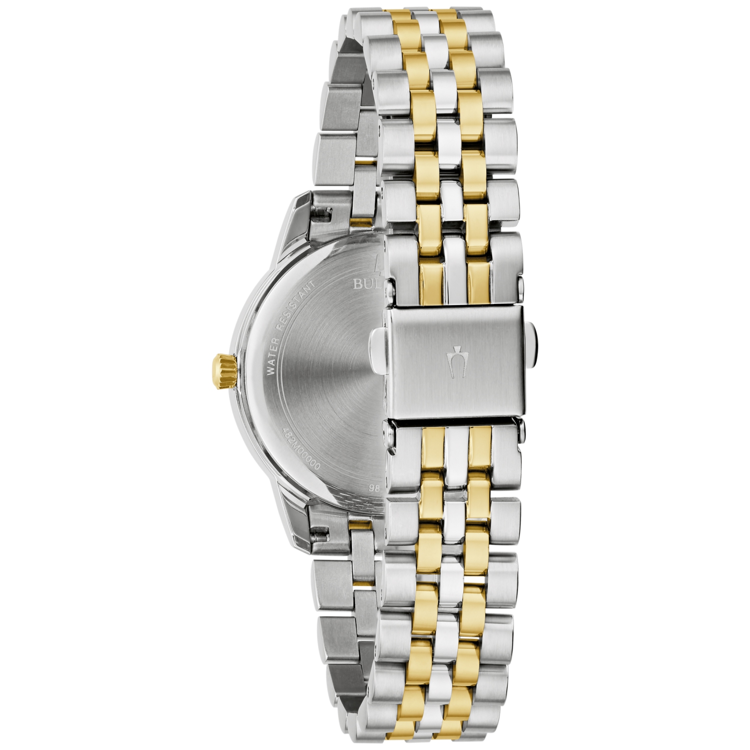 Montre à quartz pour femmes 32&nbsp;mm de Bulova avec boîtier et bracelet en acier inoxydable deux tons et cadran bleu marine