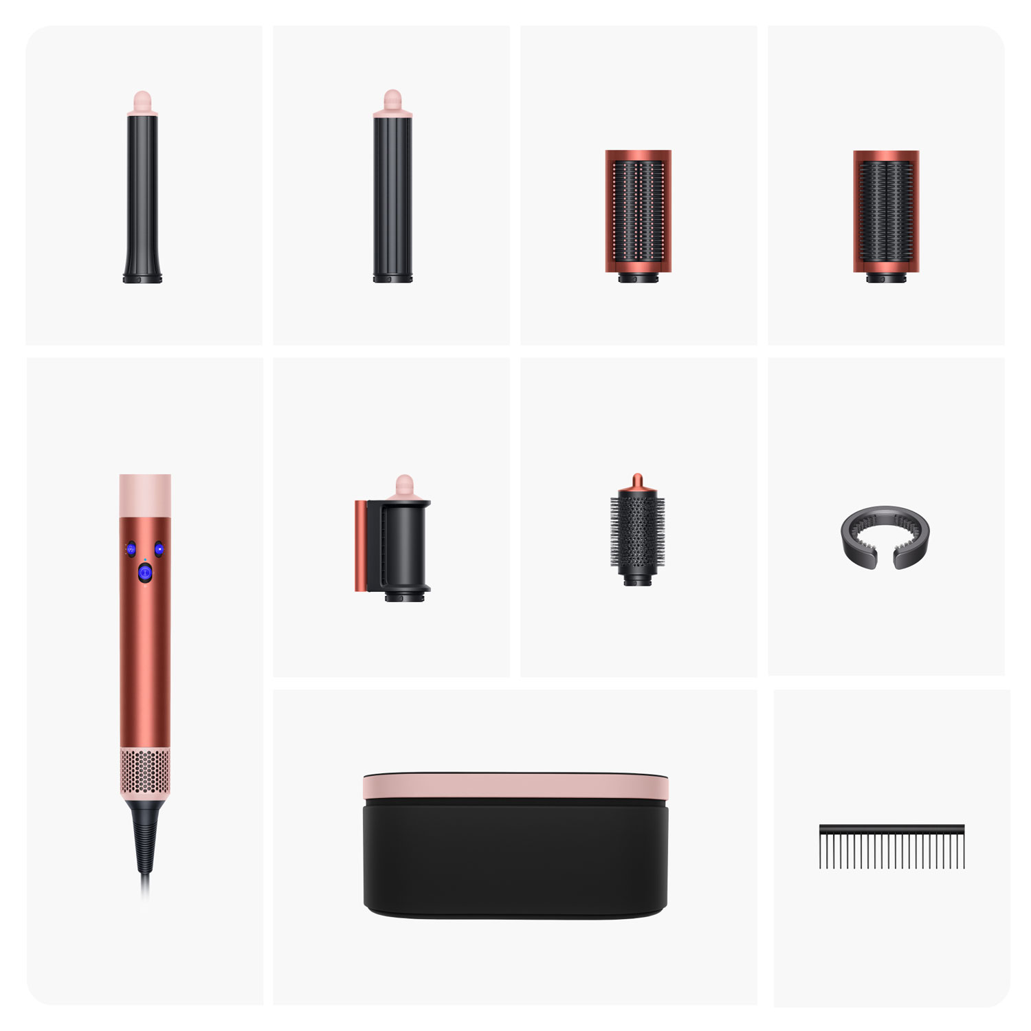 Fer à friser long Airwrap Styler Complete de Dyson - Édition spéciale - Bronze fraise/Rose blush