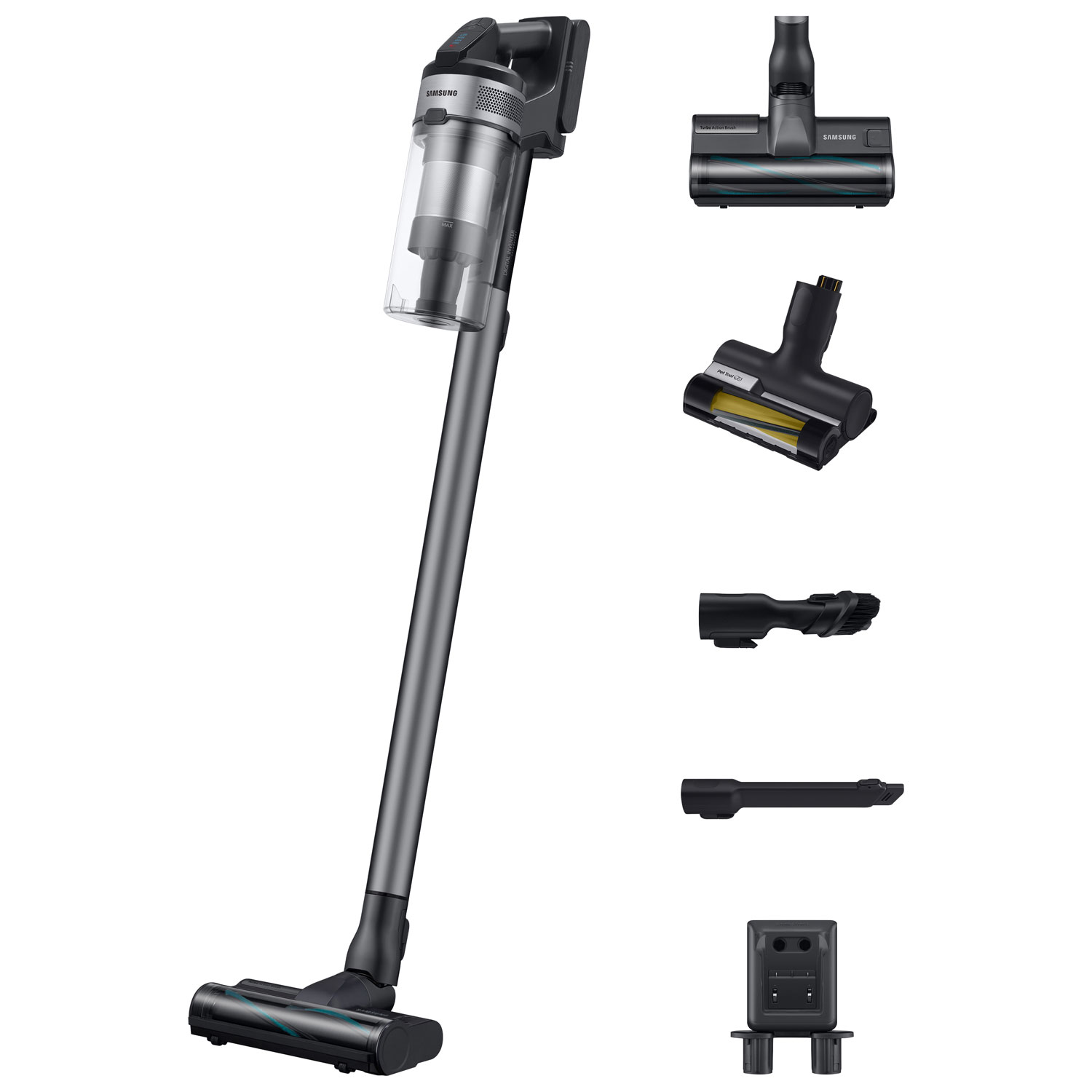 Samsung Jet75 Pet Cordless Bagless Upright Vacuum - Black - Only at Best Buy