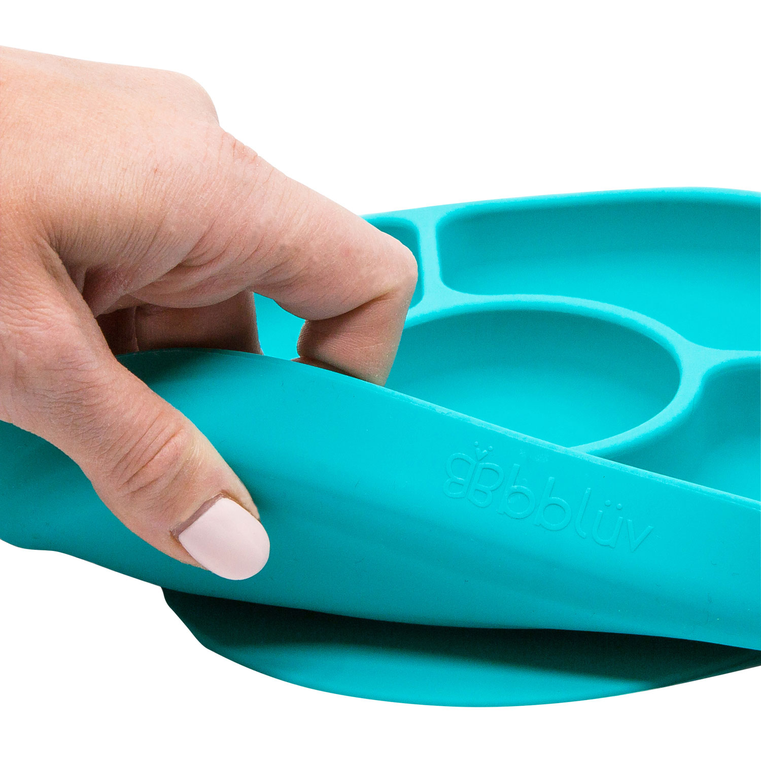 bbluv Yumi Silicone Plate and Spoon Set - Aqua