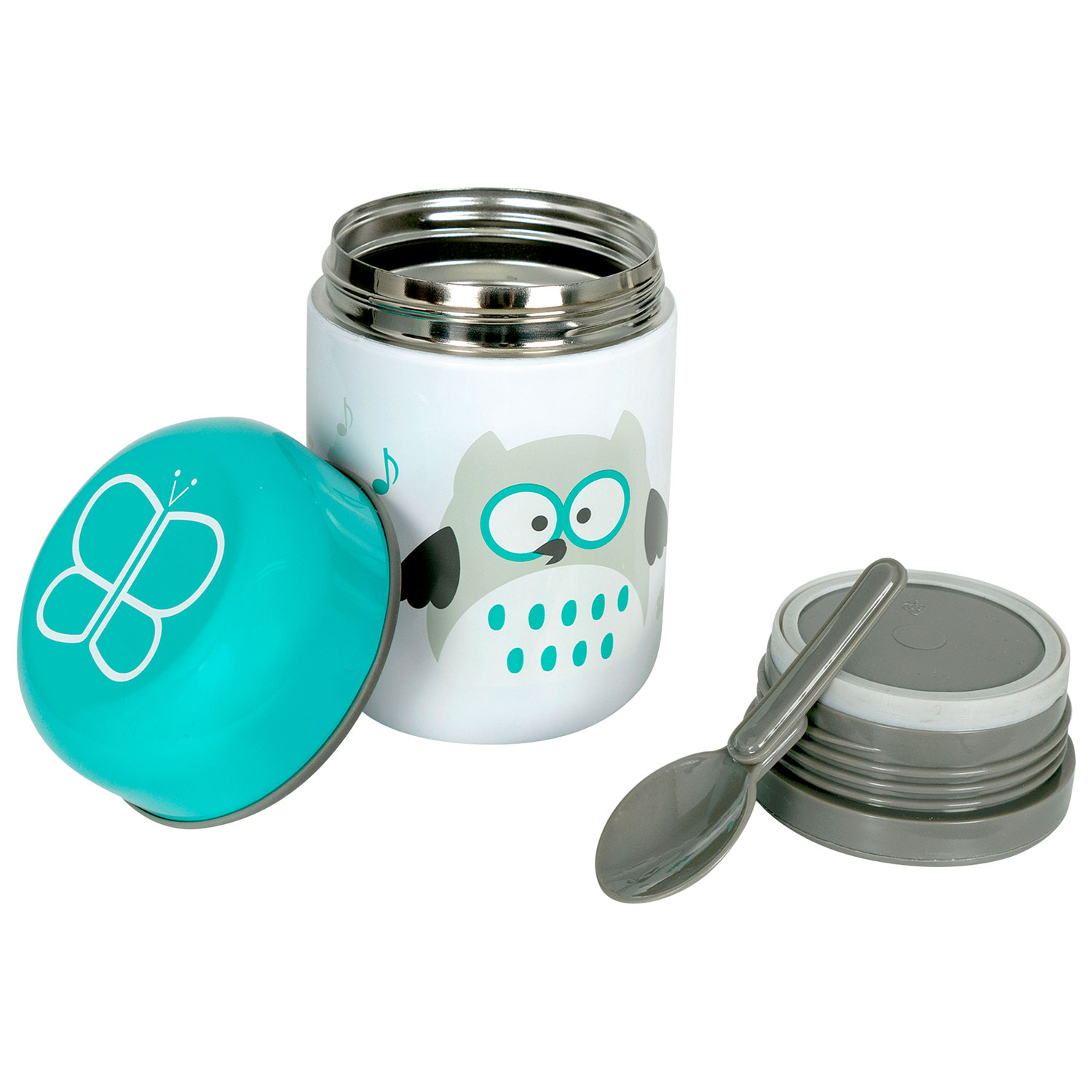 Contenant alimentaire isotherme avec cuillère Food de bbluv - Aigue-marine