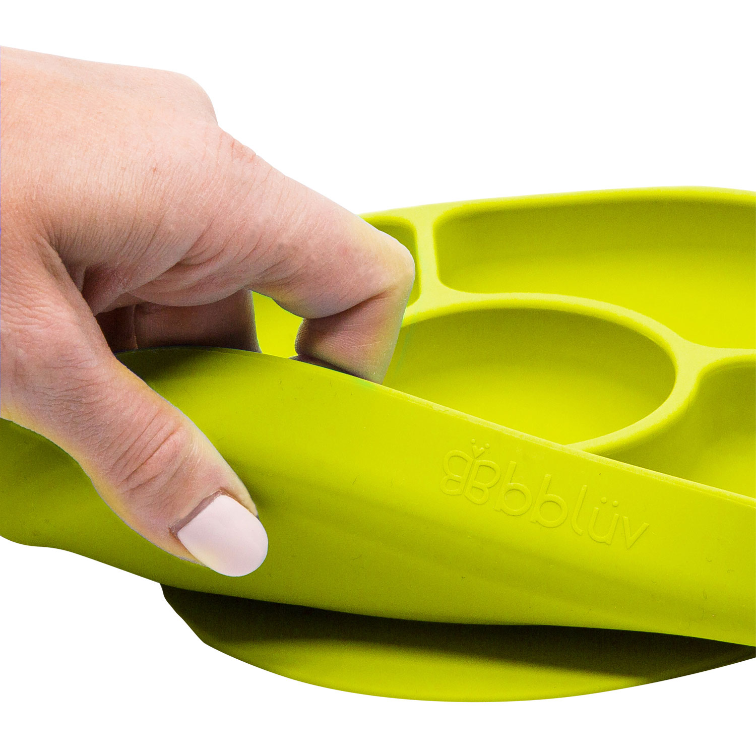 bbluv Yumi Silicone Plate and Spoon Set - Lime