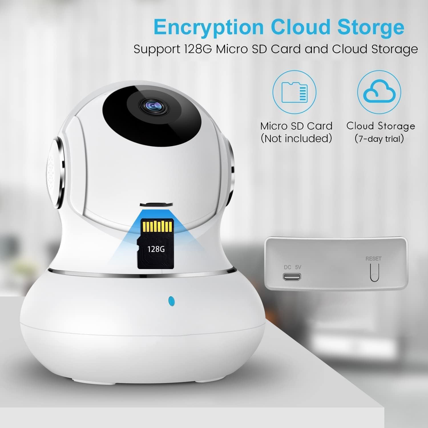 Camera Surveillance Interieur, 2K Pet Cameras with Phone App for Dog/Baby Indoor Security Camera WiFi Baby Monitor with Motion & Sound Detection,