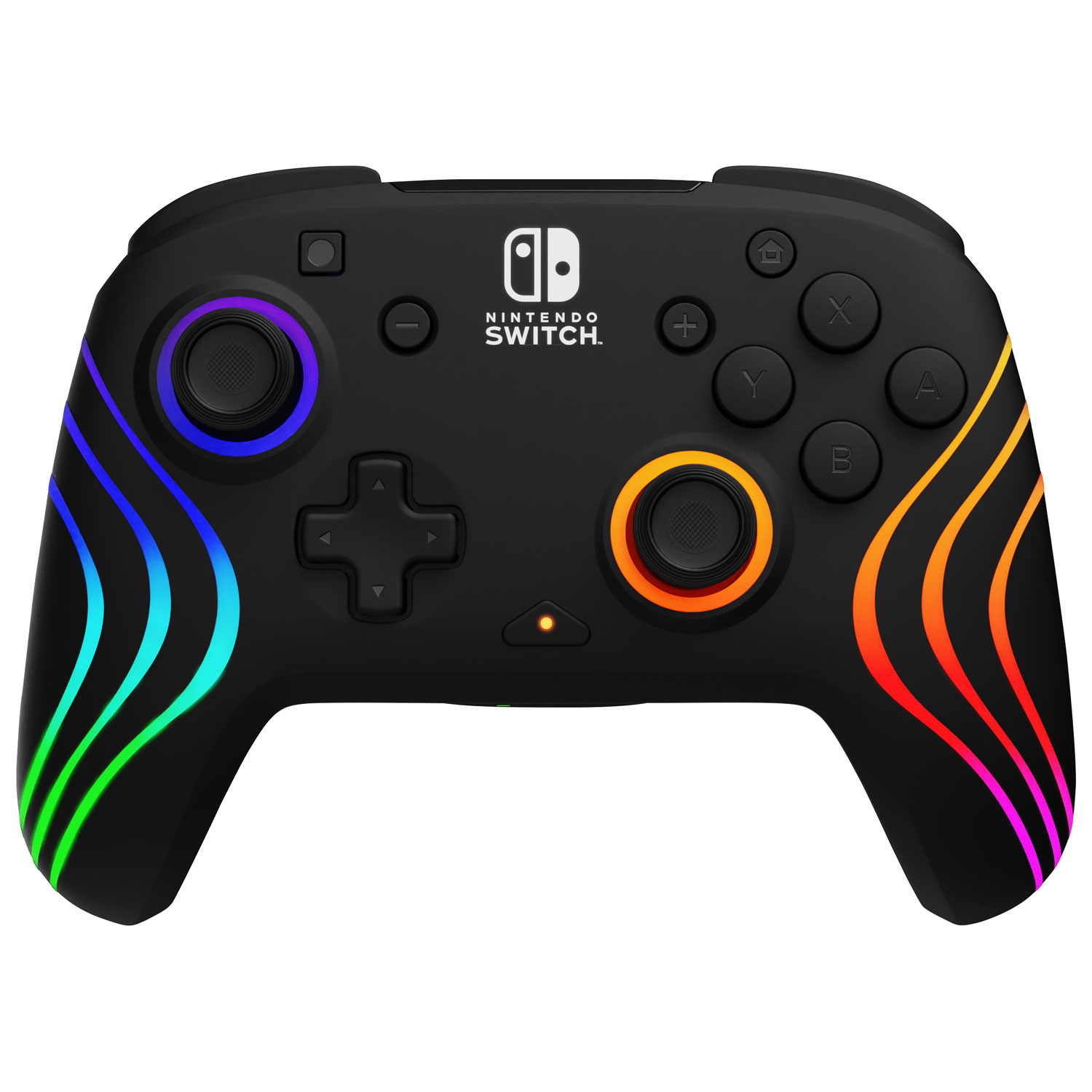 Manette de jeu sans fil Afterglow Wave RVB de PDP pour Switch - Noir
