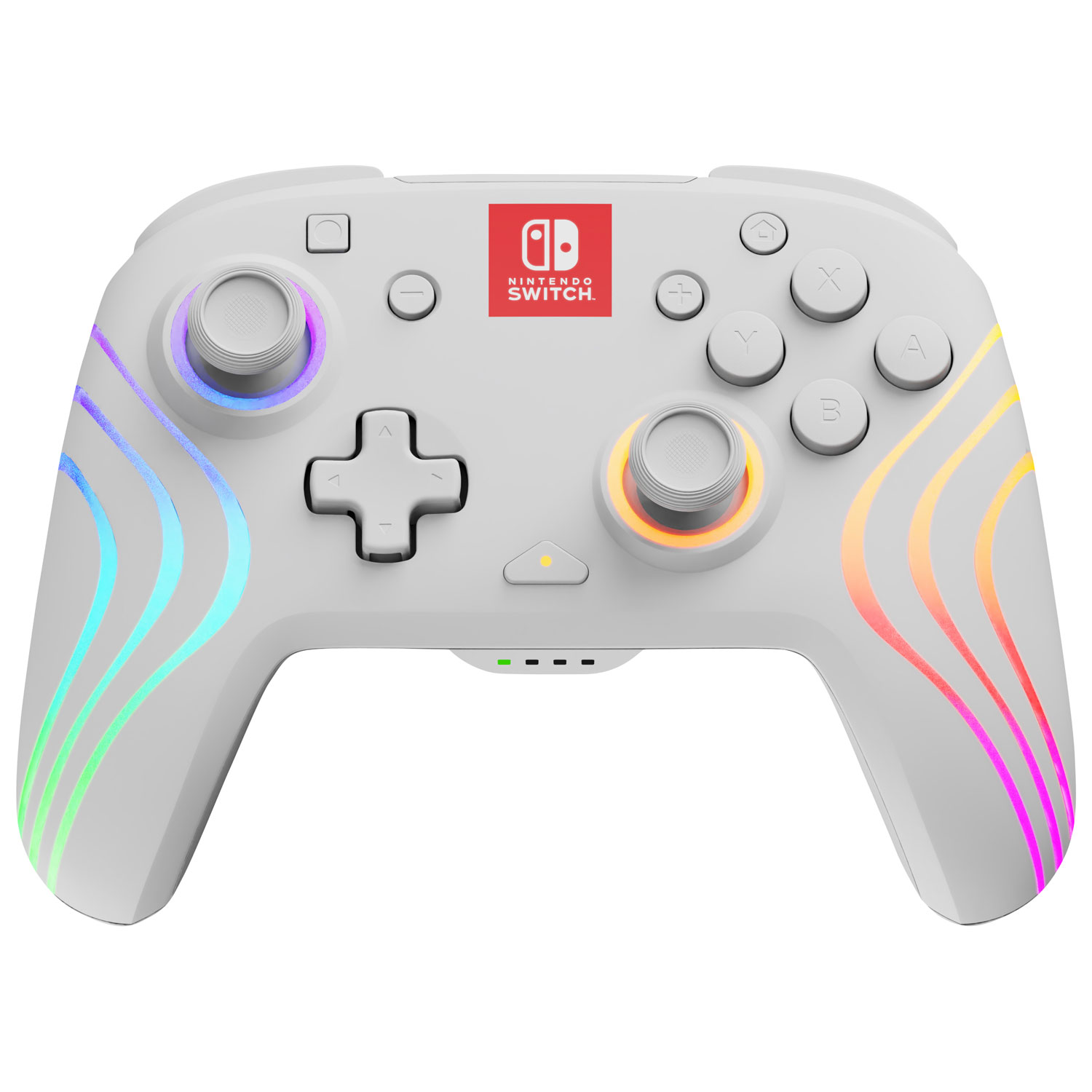 Manette de jeu sans fil Afterglow Wave RVB de PDP pour Switch - Blanc