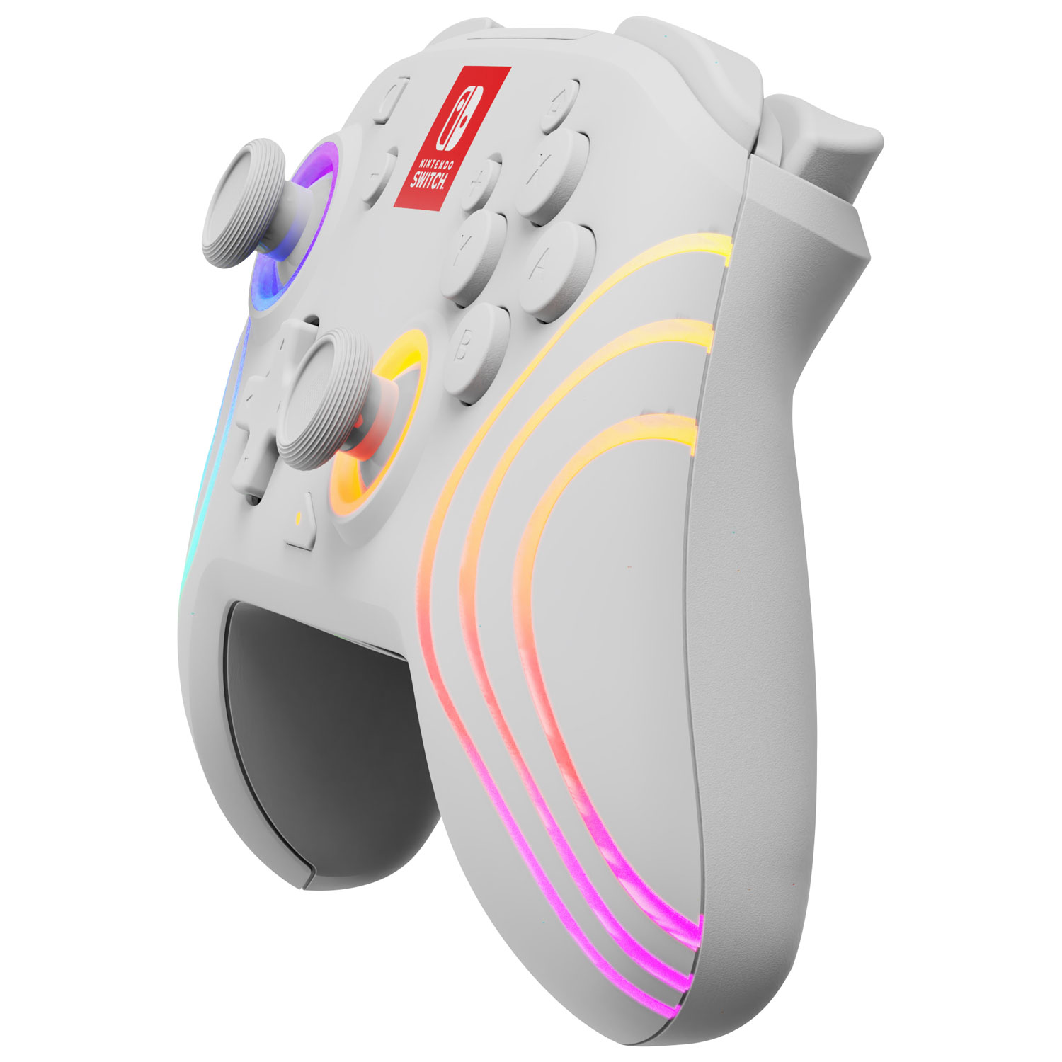 Manette de jeu sans fil Afterglow Wave RVB de PDP pour Switch - Blanc