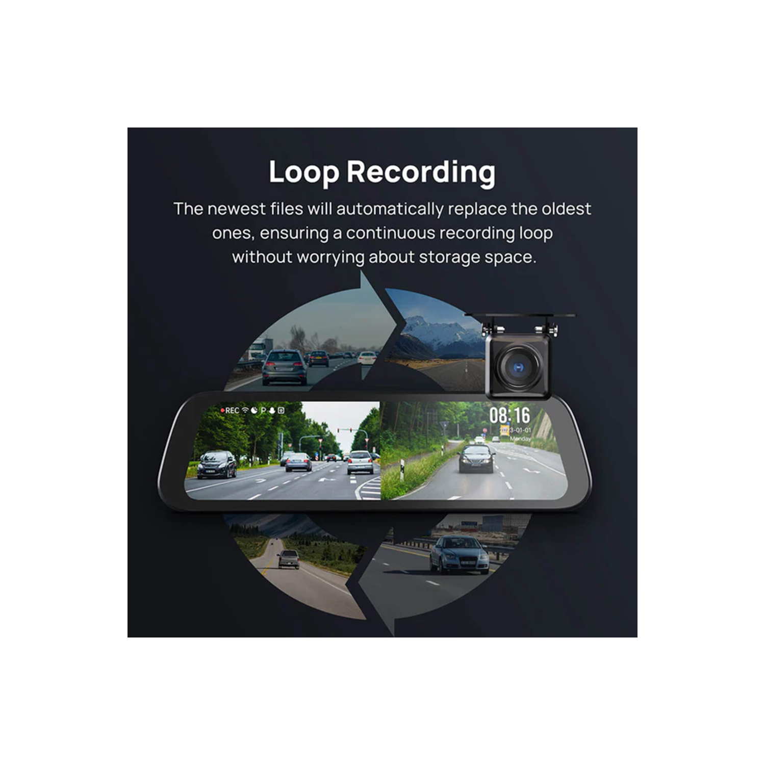 70mai Rearview Dash Cam S500 Set