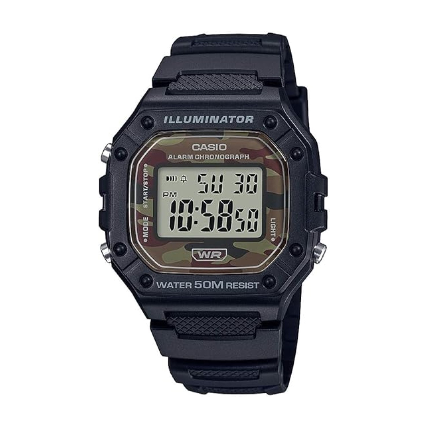 Casio W218H Series | Men’s Digital Watch | 50M WR | 1/100 Second Stopwatch | 100 SEC Chrono | LED Backlight | Countdown Timer | Daily Alarm | Hourly