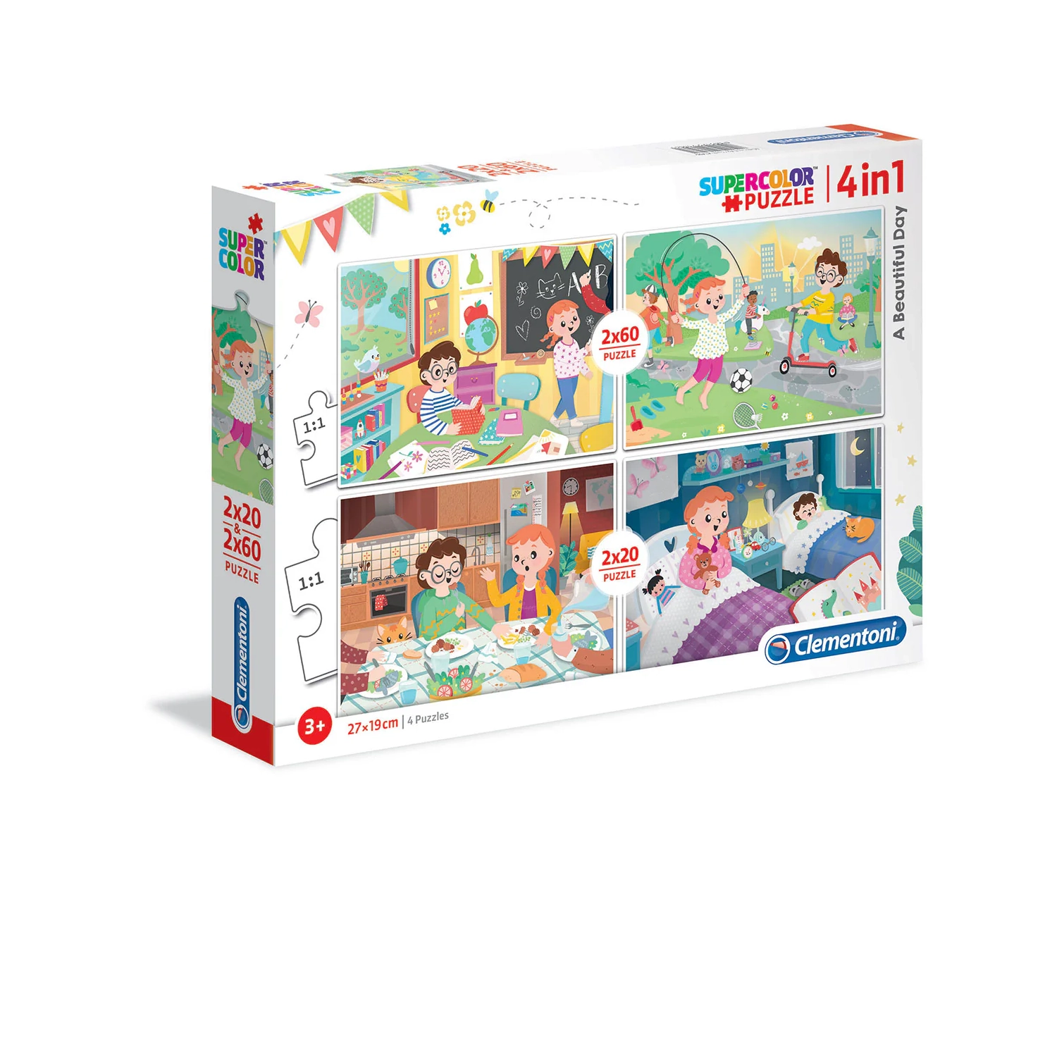 Clementoni Super Color Puzzle 4 in 1 - A Beautiful Day