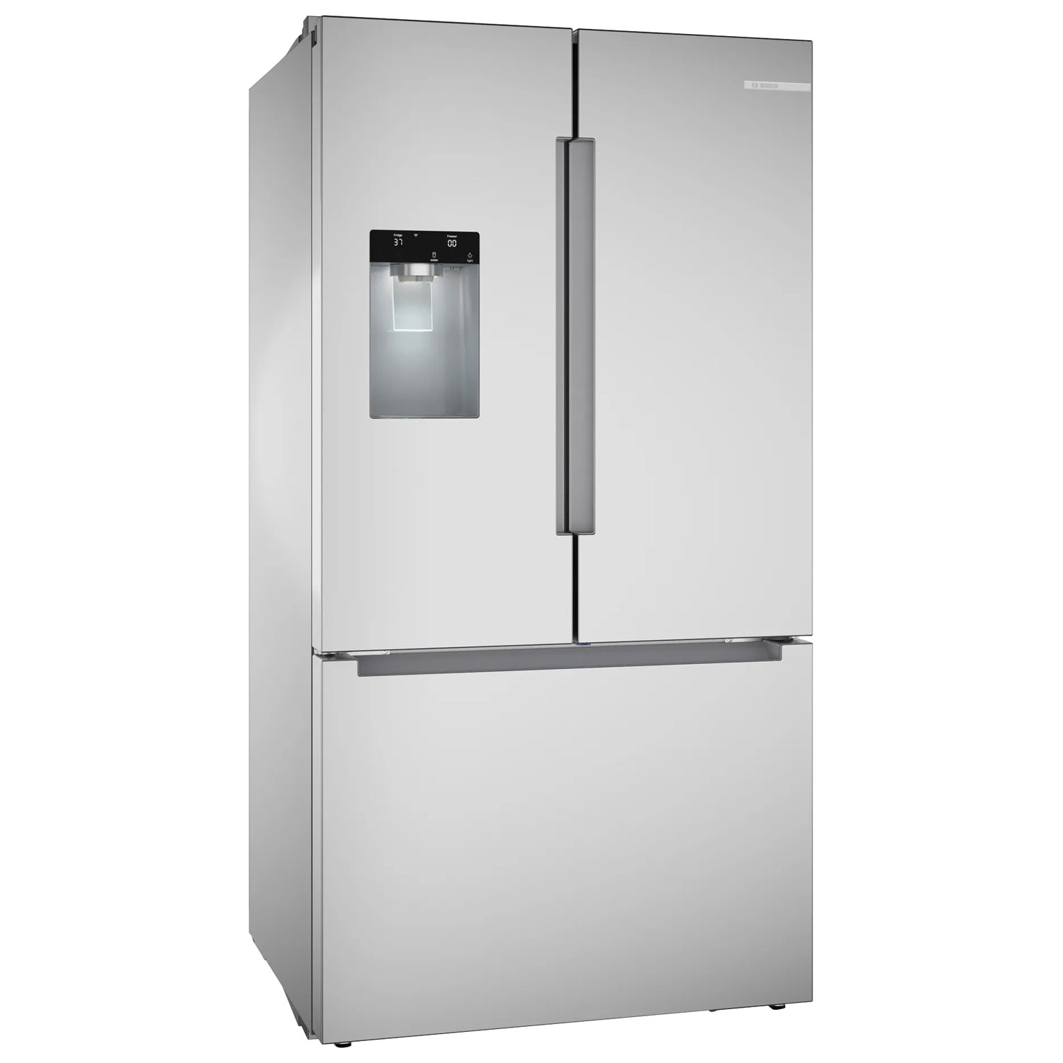 Réfrigérateur 2 portes 26 pi³ 36 po à distributeur d'eau et de glaçons de Bosch - Inox