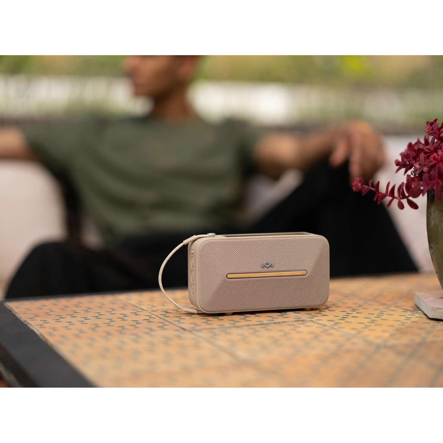 House Of Marley Rise Up Solar Waterproof Bluetooth Wireless Speaker - Cream